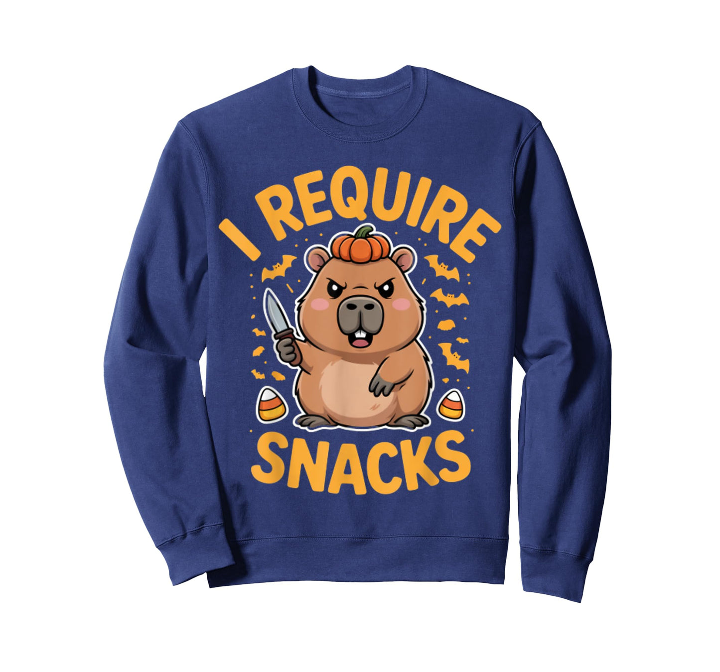 I Require Snacks Angry Capybara Halloween T-Shirt