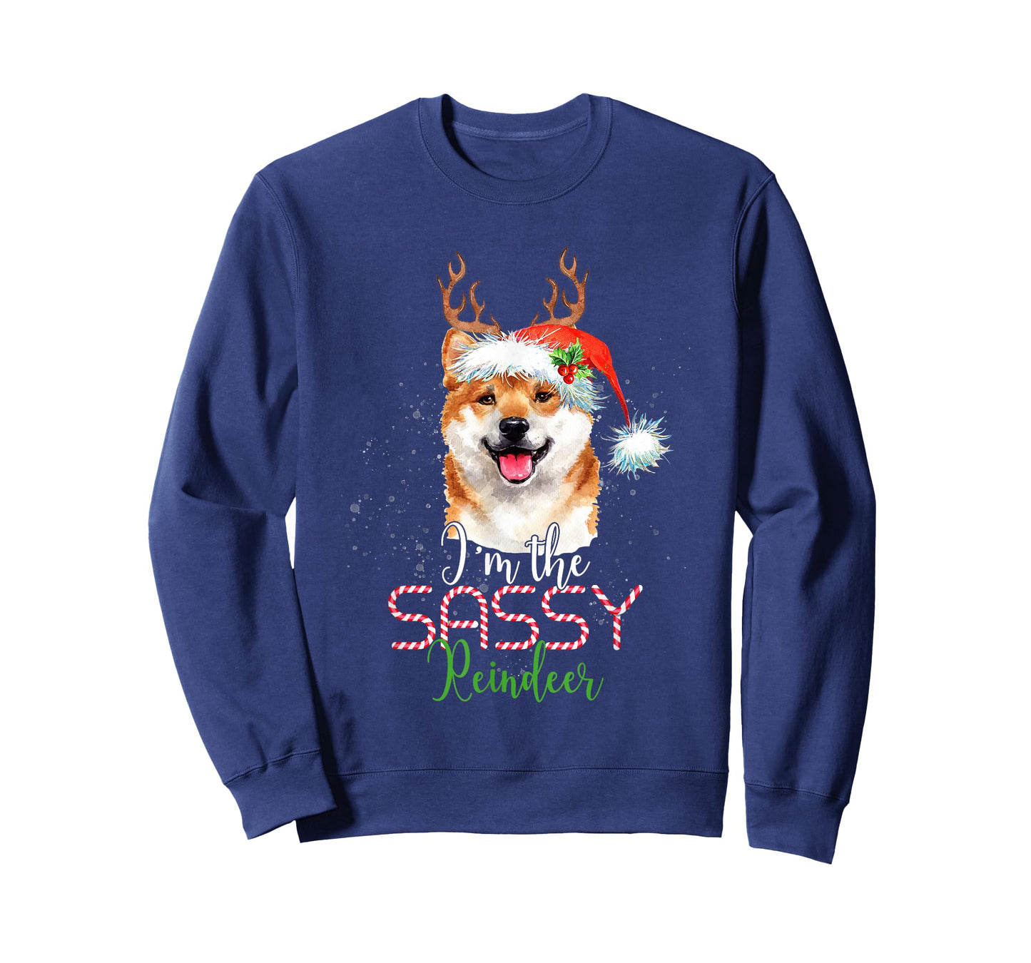 Shiba Inu Christmas I'm The Sassy Reindeer Dog Lover T-Shirt