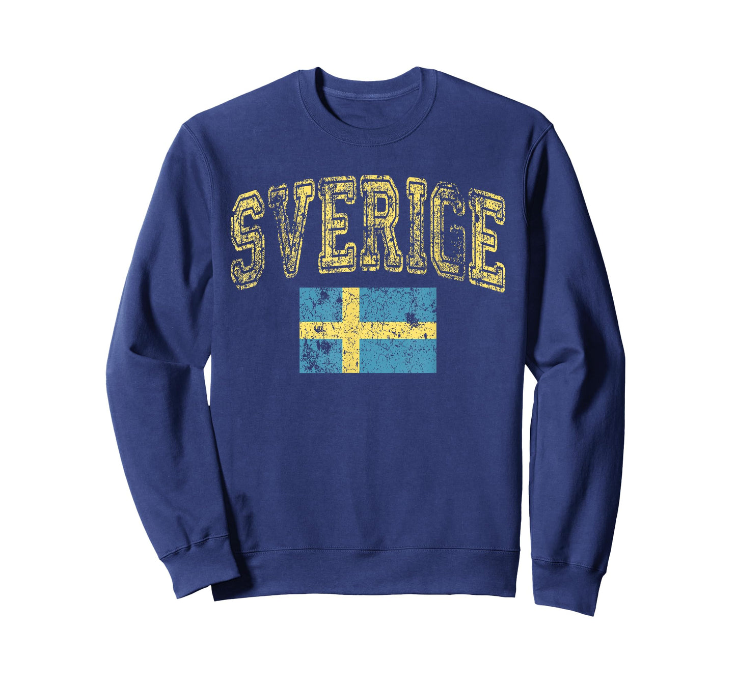 Vintage Retro Faded Sverige Sweden Flag Swedish Pride T-Shirt