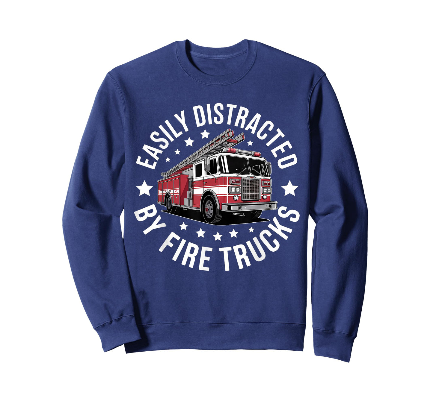 Easily Distracted by Fire Trucks Design T-Shirt