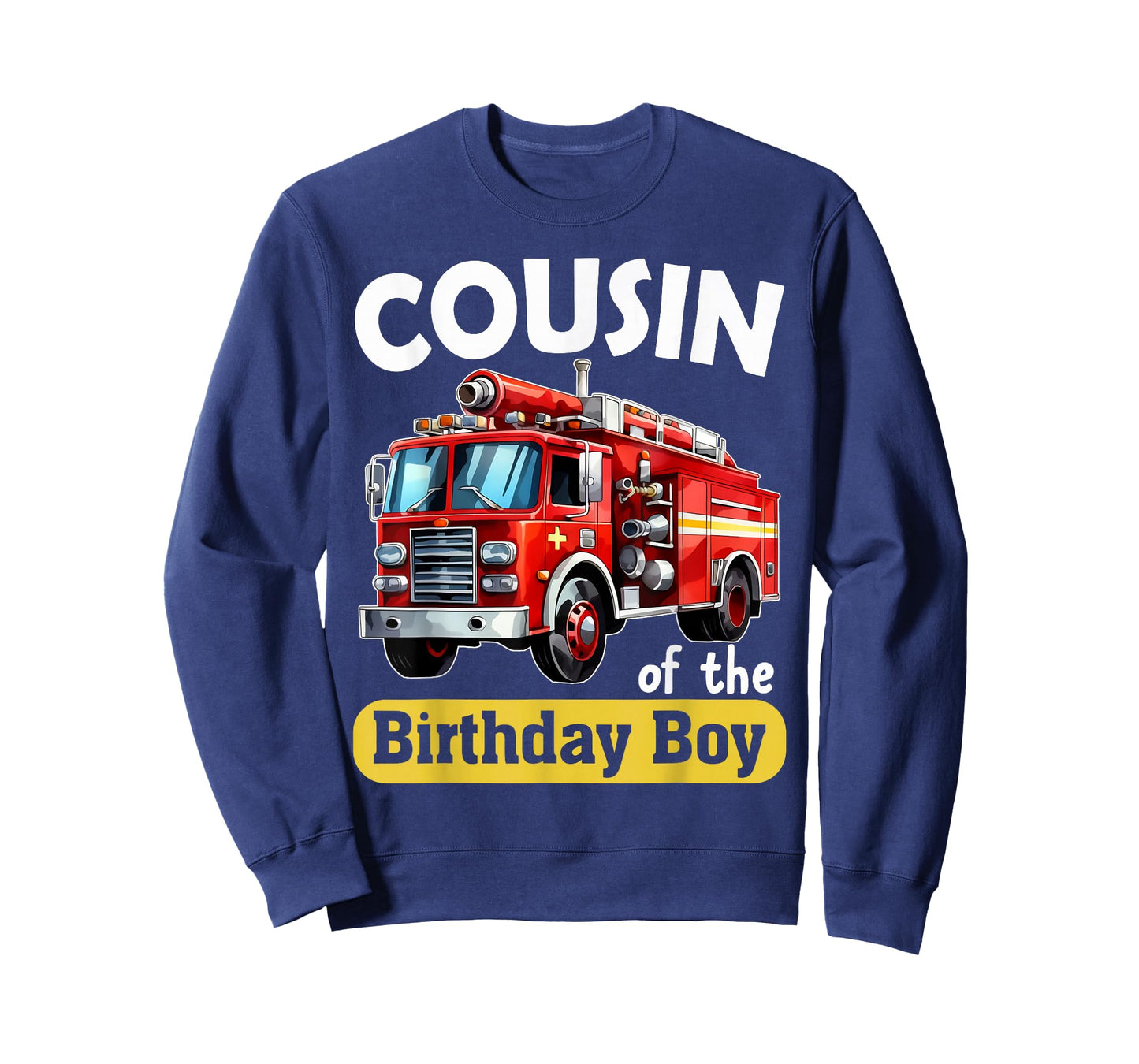 Cousin of the Birthday Boy Fire Truck Firefighter Bday Party T-Shirt