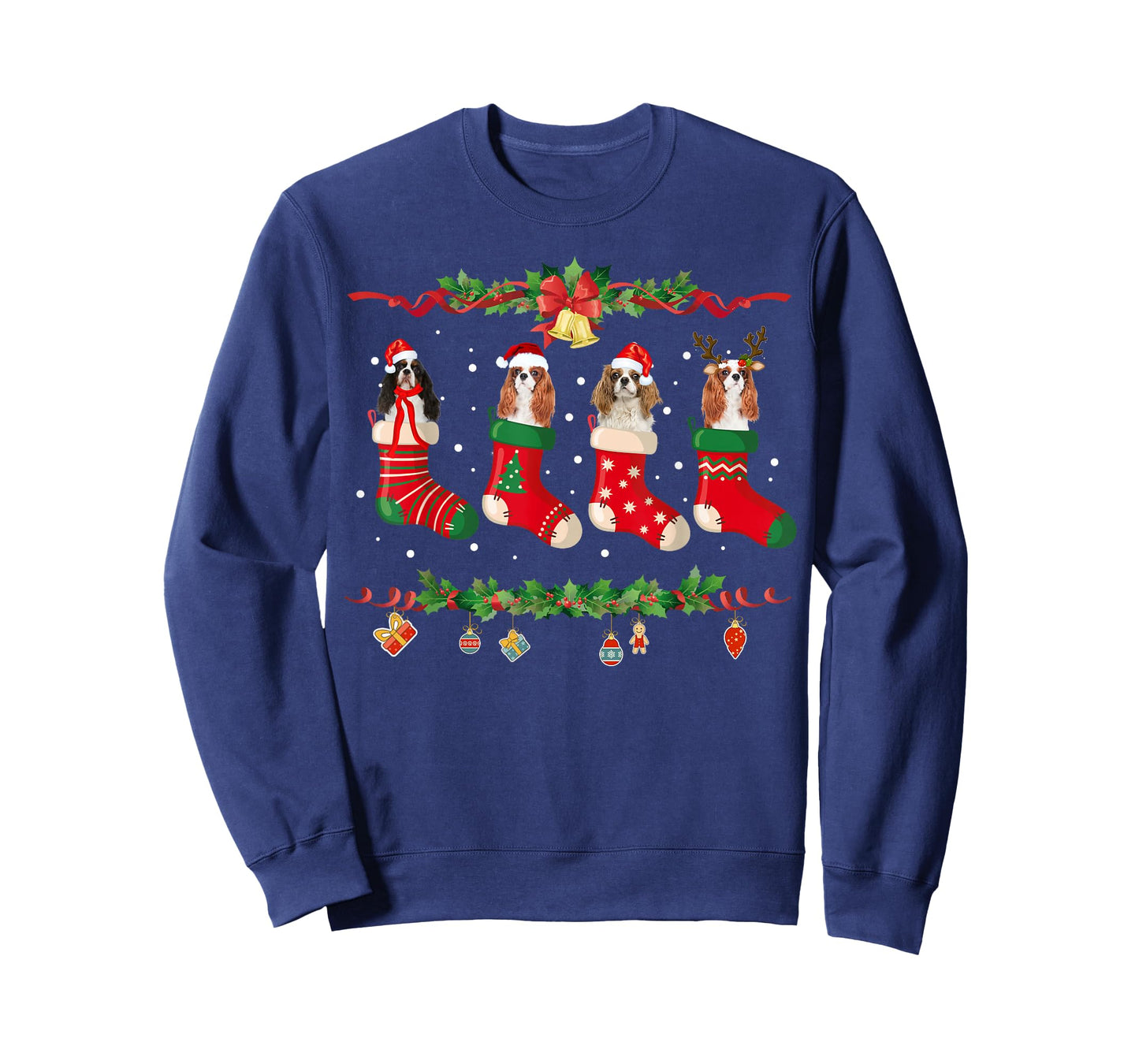 Cavalier King Charles Spaniel Christmas Stocking Xmas T-Shirt