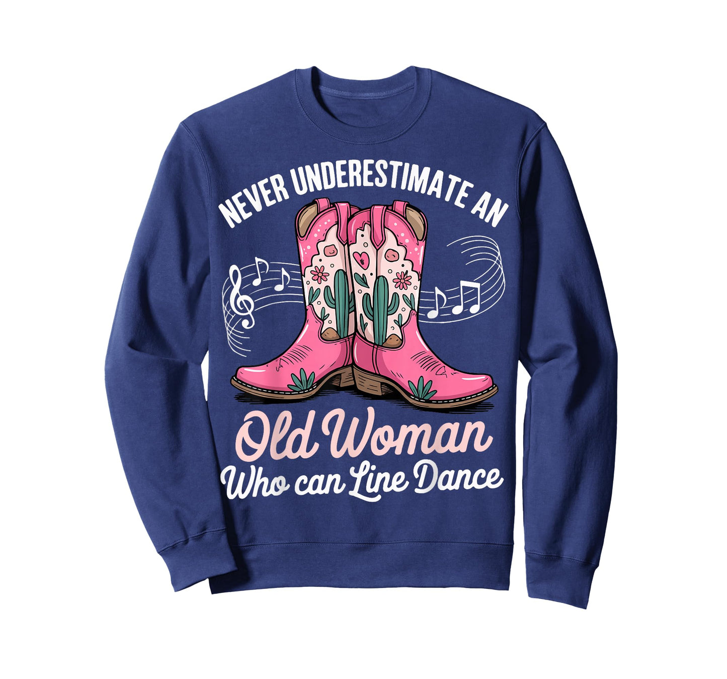 Never Underestimate An Old Woman Who Can Line Dance T-Shirt