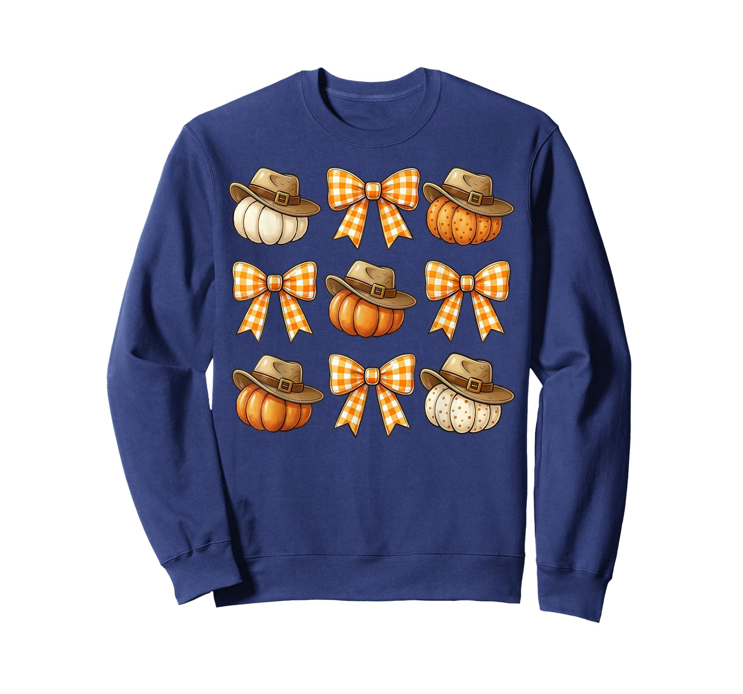 Coquette Bow Pumpkin Season Thanksgiving Autumn Fall Leaves T-Shirt
