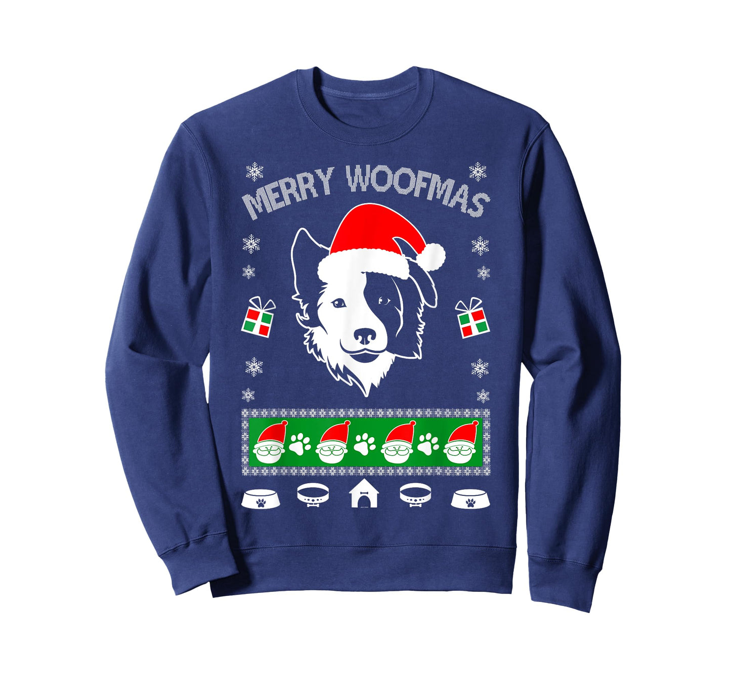 Border Collie Ugly Christmas tee shirt gift T-Shirt