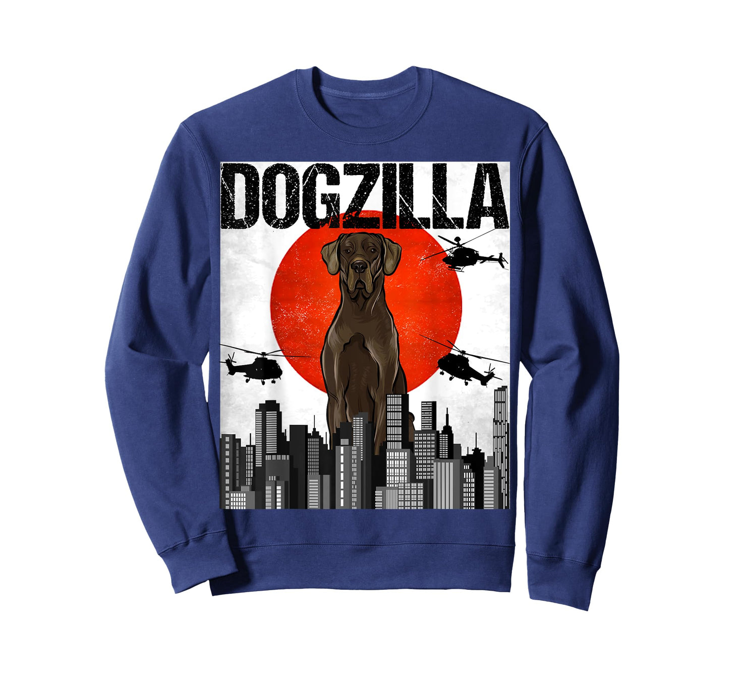 Funny Vintage Japanese Dogzilla Black Great Dane T-Shirt