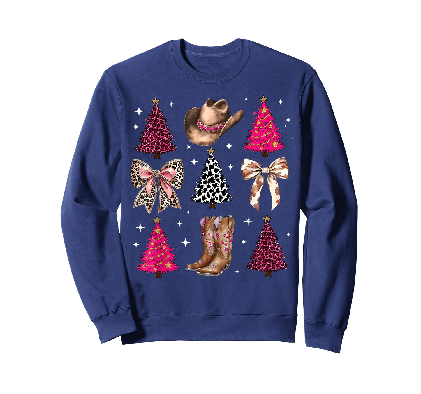 Howdy Christmas Cowboy Cowgirl Squad Coquette Bow Girl Women T-Shirt