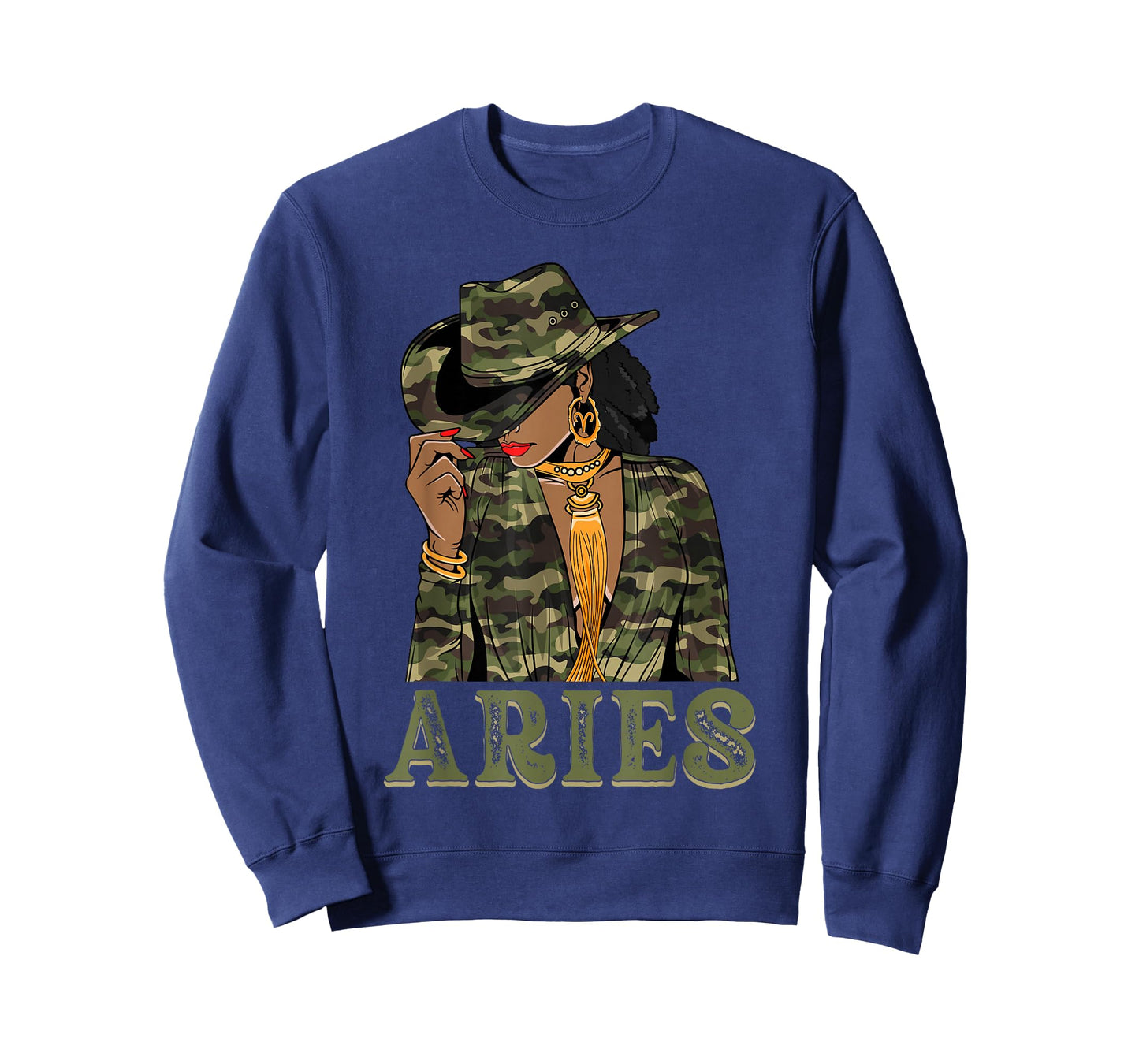 Aries Western Black Cowgirl Camo Camoflauge Zodiac T-Shirt