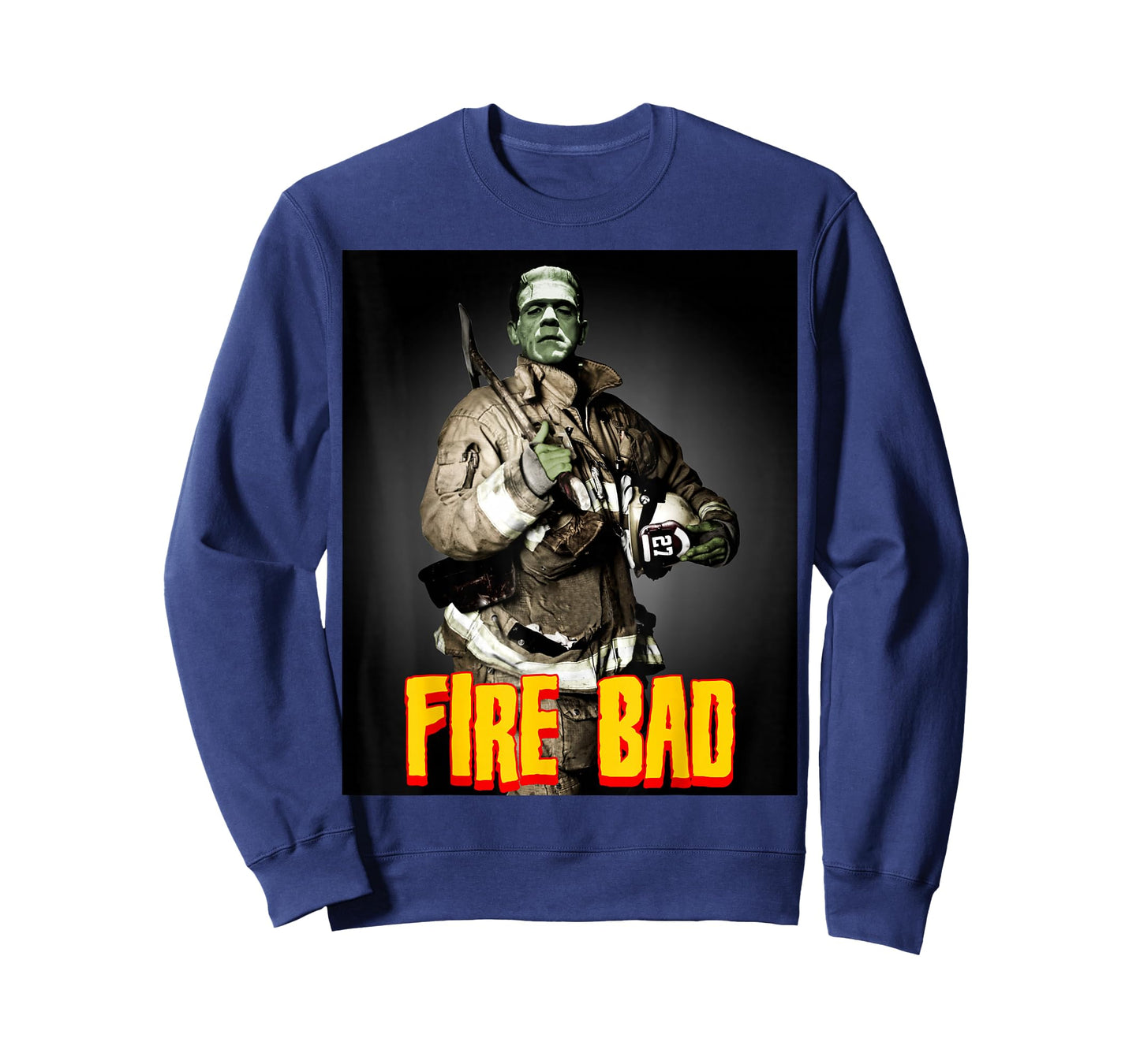 Fire Bad - Firefighter Frankenstein Monster Funny Fireman T-Shirt