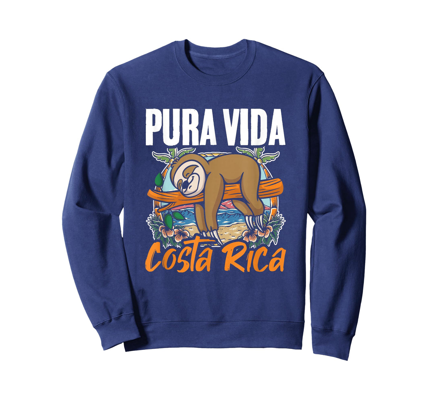 Sloth Beach Vacation Tropical Sloths Pura Vida Costa Rica T-Shirt