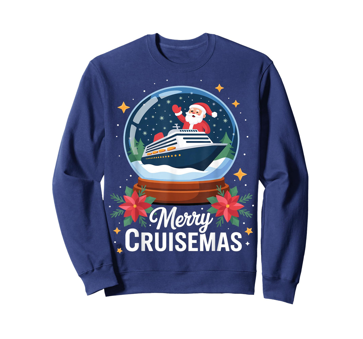 Merry Cruisemas 2025 Funny Christmas Santa Reindeer Cruise T-Shirt