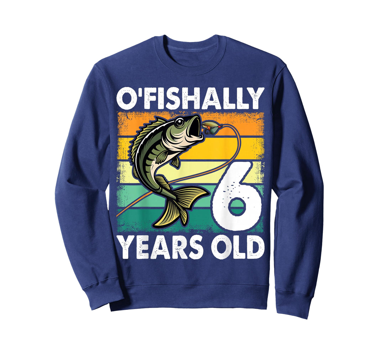 O'Fishally 6 Years Old Fishing Birthday Theme Party 6th T-Shirt