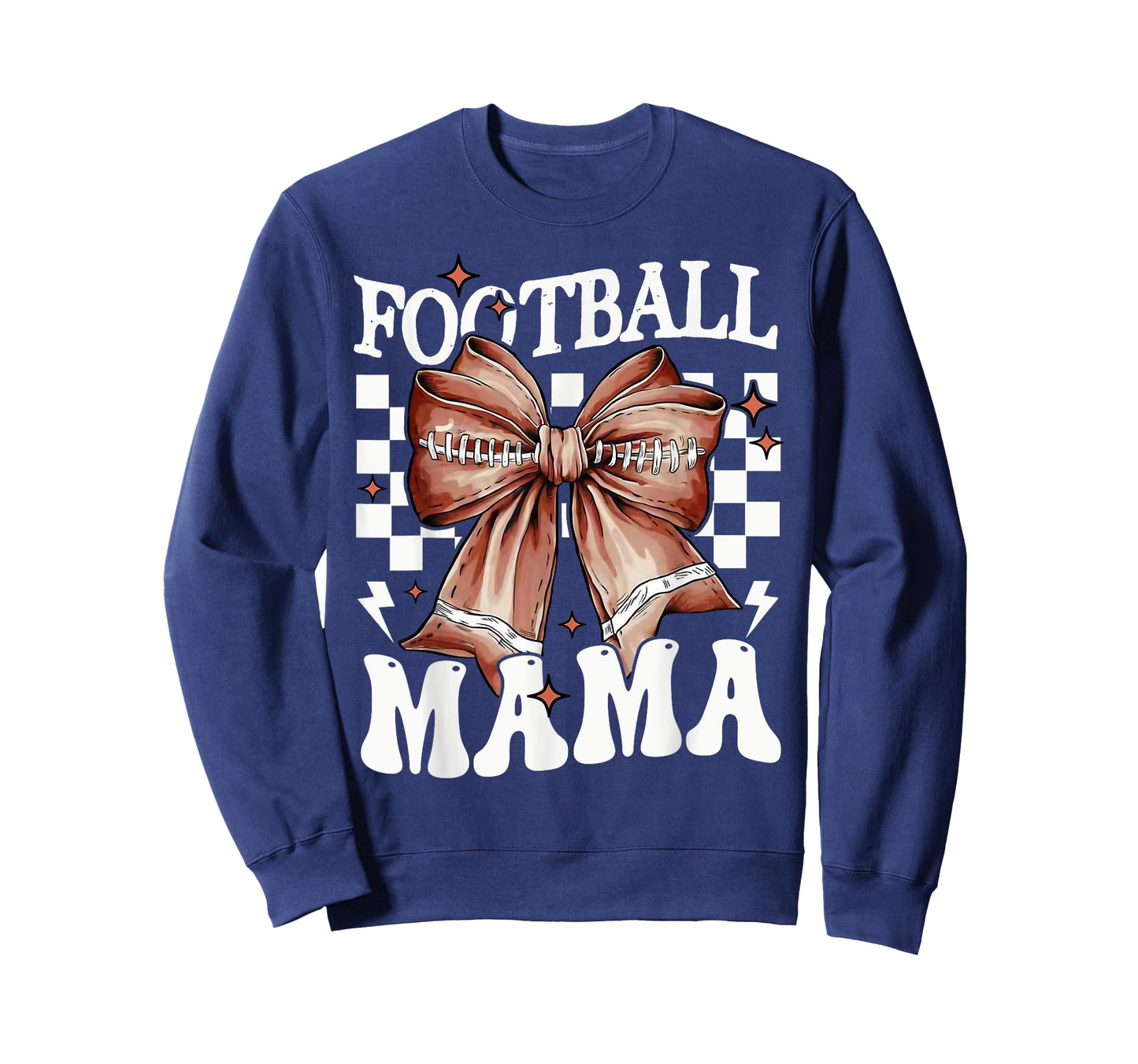 Coquette Bow American Football Mama Thanksgiving Autumn Fall T-Shirt