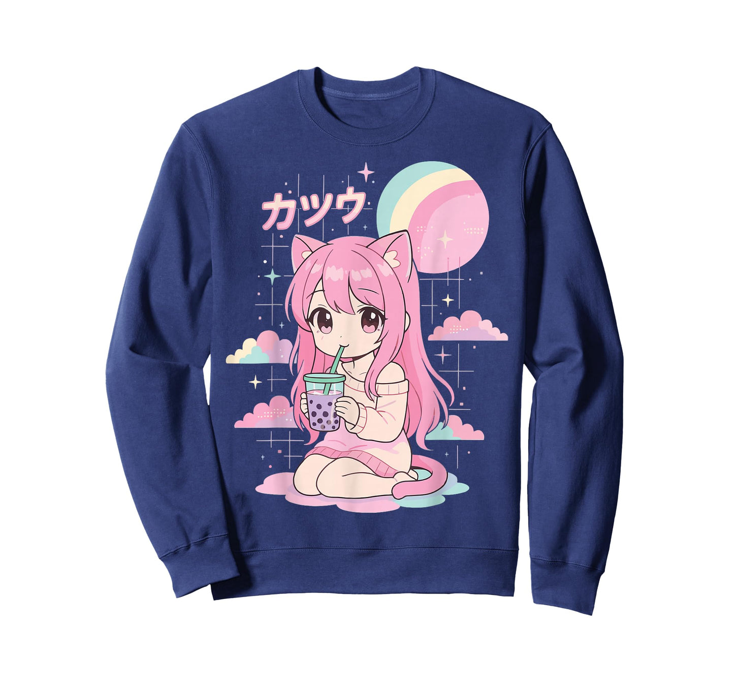 Anime Girl Boba Bubble Tea Kawaii T-Shirt