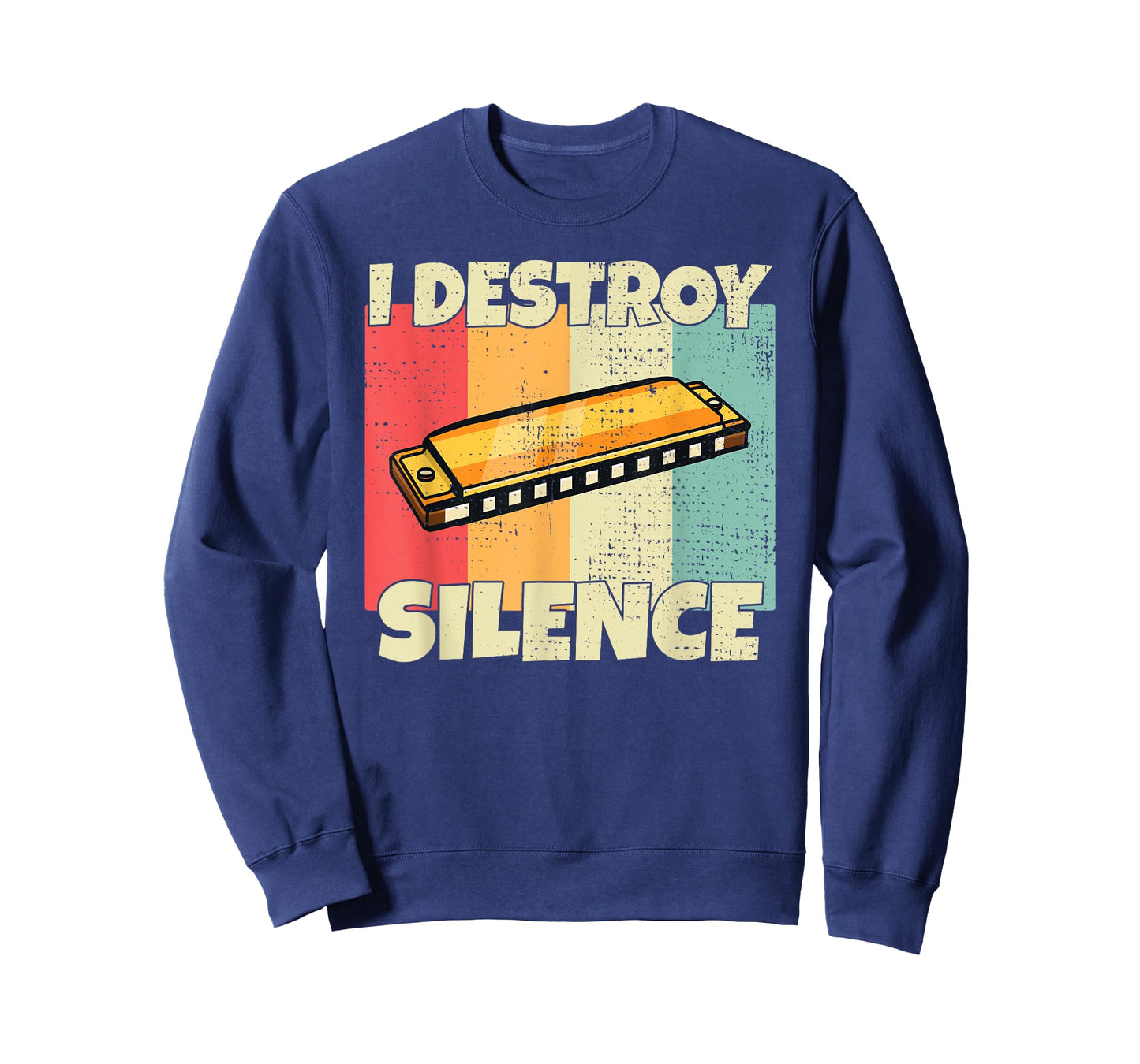 Funny Harmonica instrument I Destroy Silence for Harmonica T-Shirt