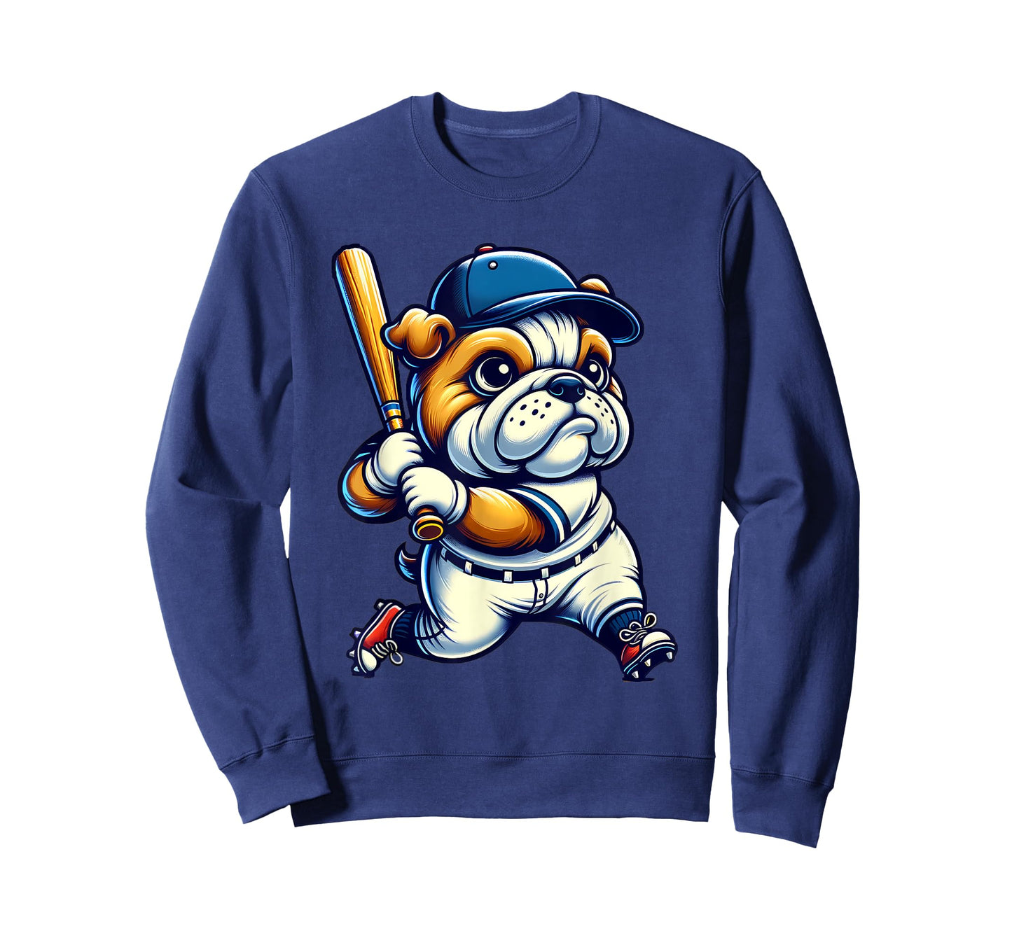 English Bulldog Baseball Player Dog Lover Men Women Kids T-Shirt