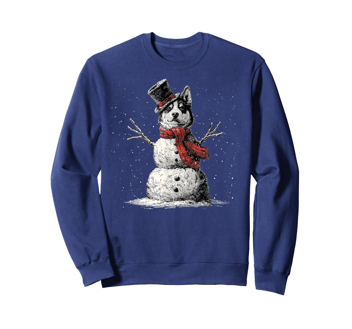 Funny Husky Dog Christmas Snowman Xmas Pajama T-Shirt