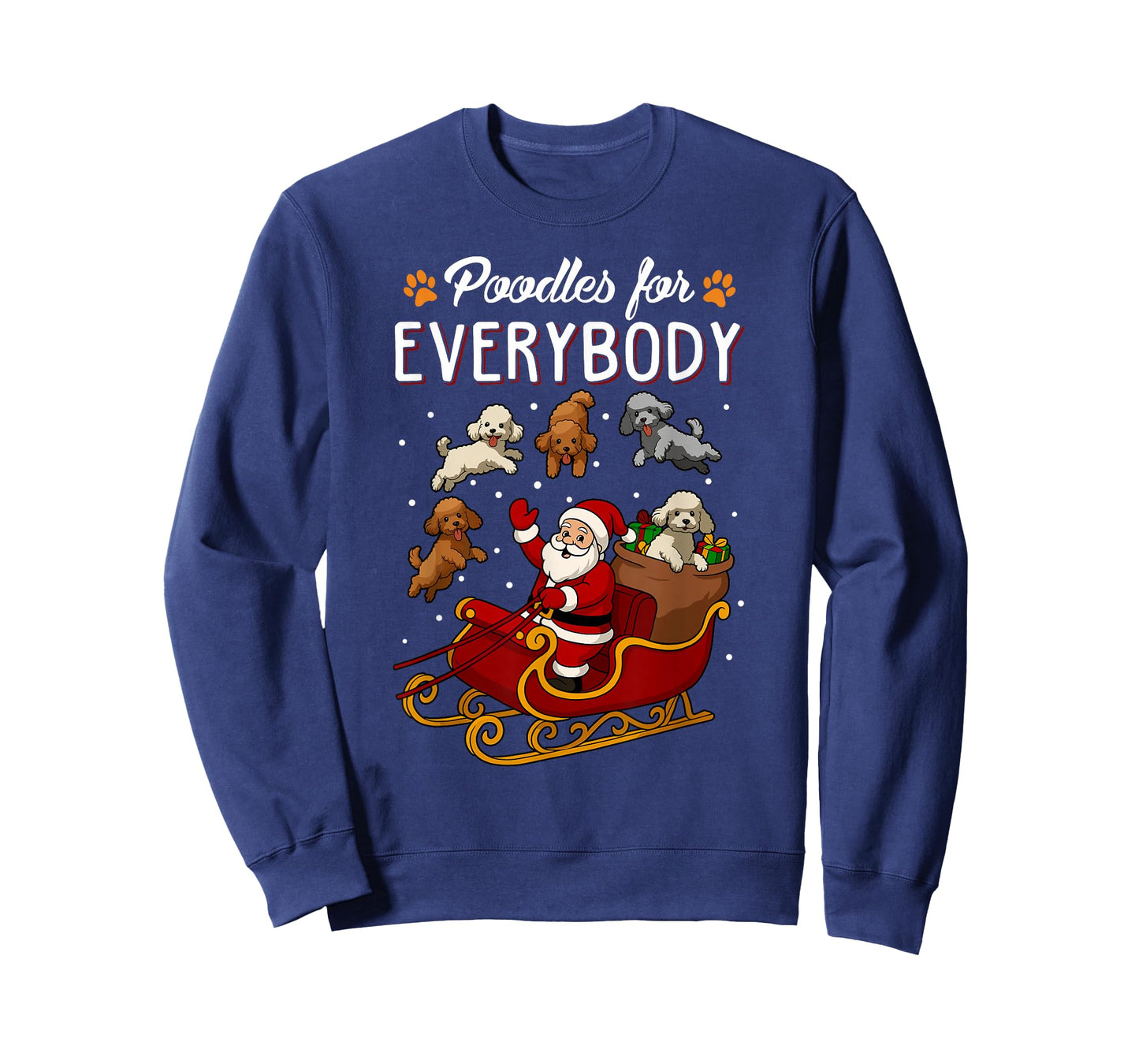 Poodles Christmas Dog Mom Men Women Kids Funny Poodle T-Shirt