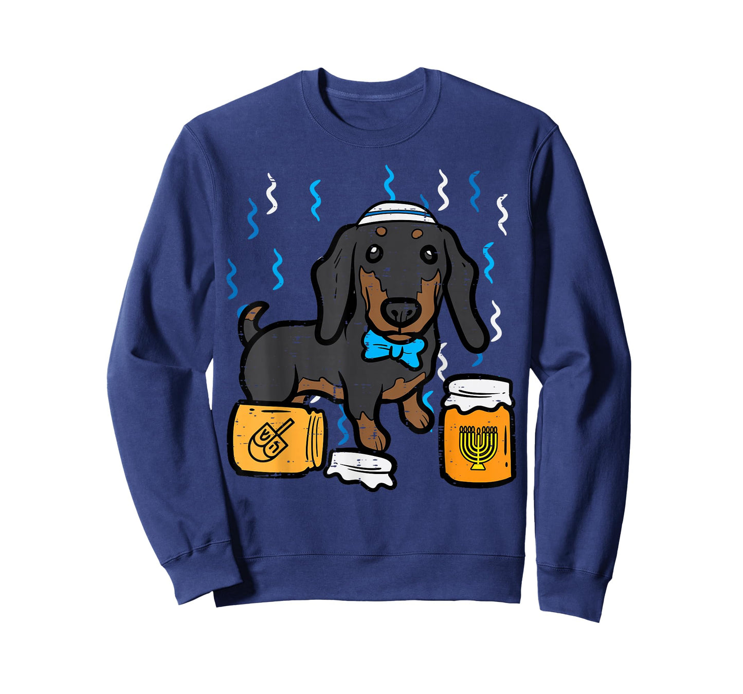 Hanukkah Dog Dachshund Chanukah Jewish Wiener Men Women Kid T-Shirt