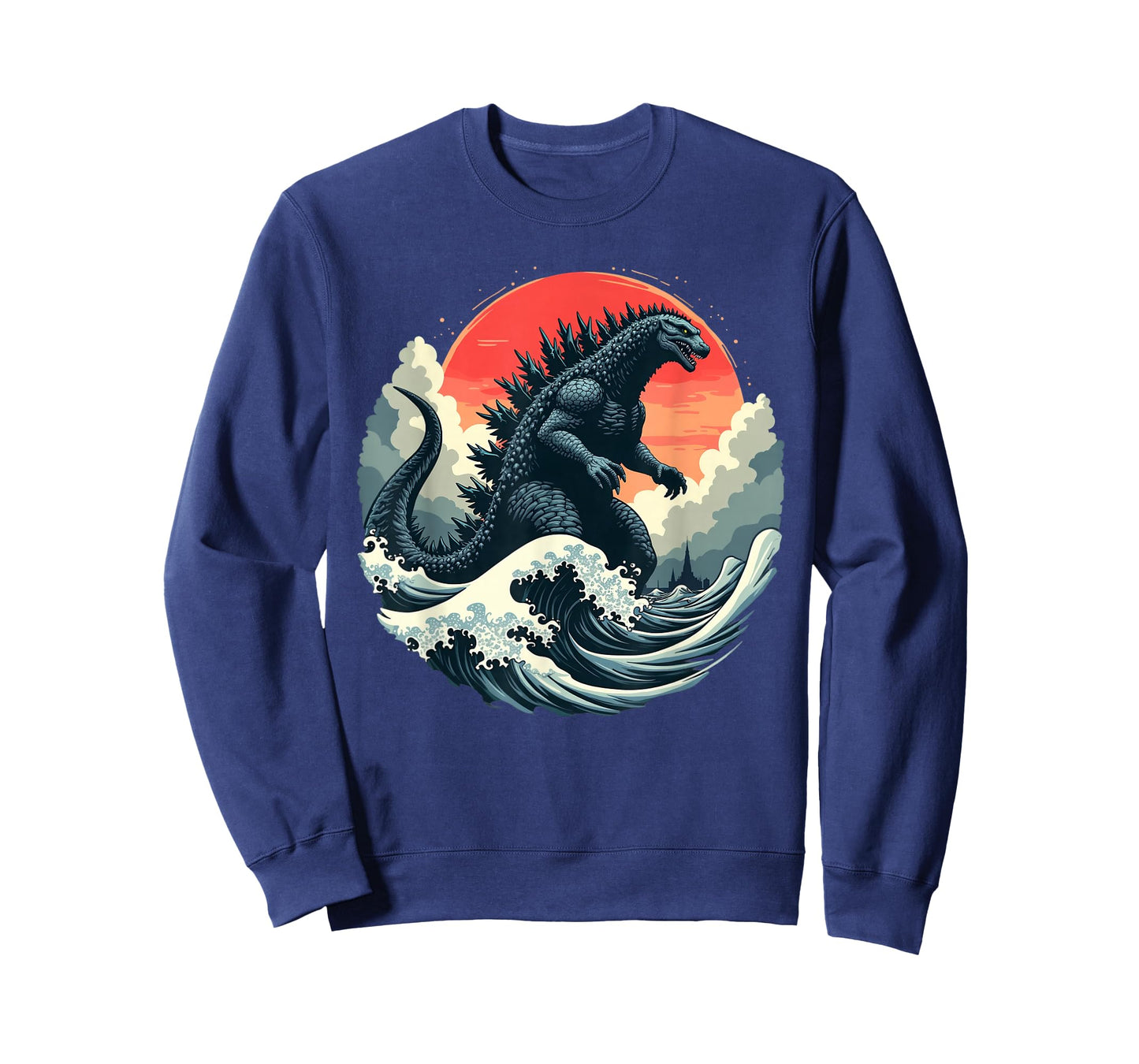 Vintage Japanese Kaiju Monster The Great Wave Off Kanagawa T-Shirt