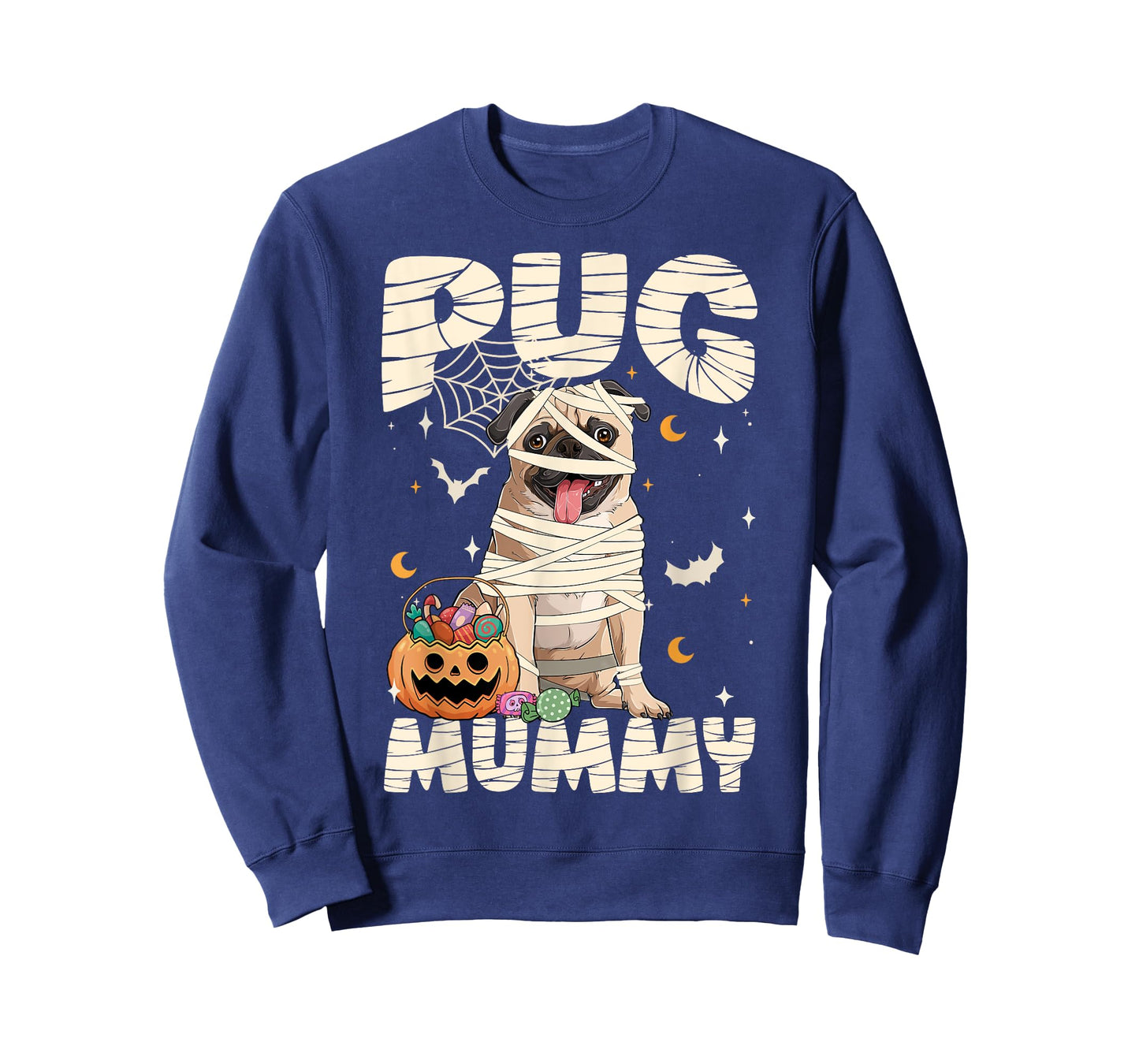 Halloween Costume Pug Lover Mummy Dog Owner For Men Women T-Shirt
