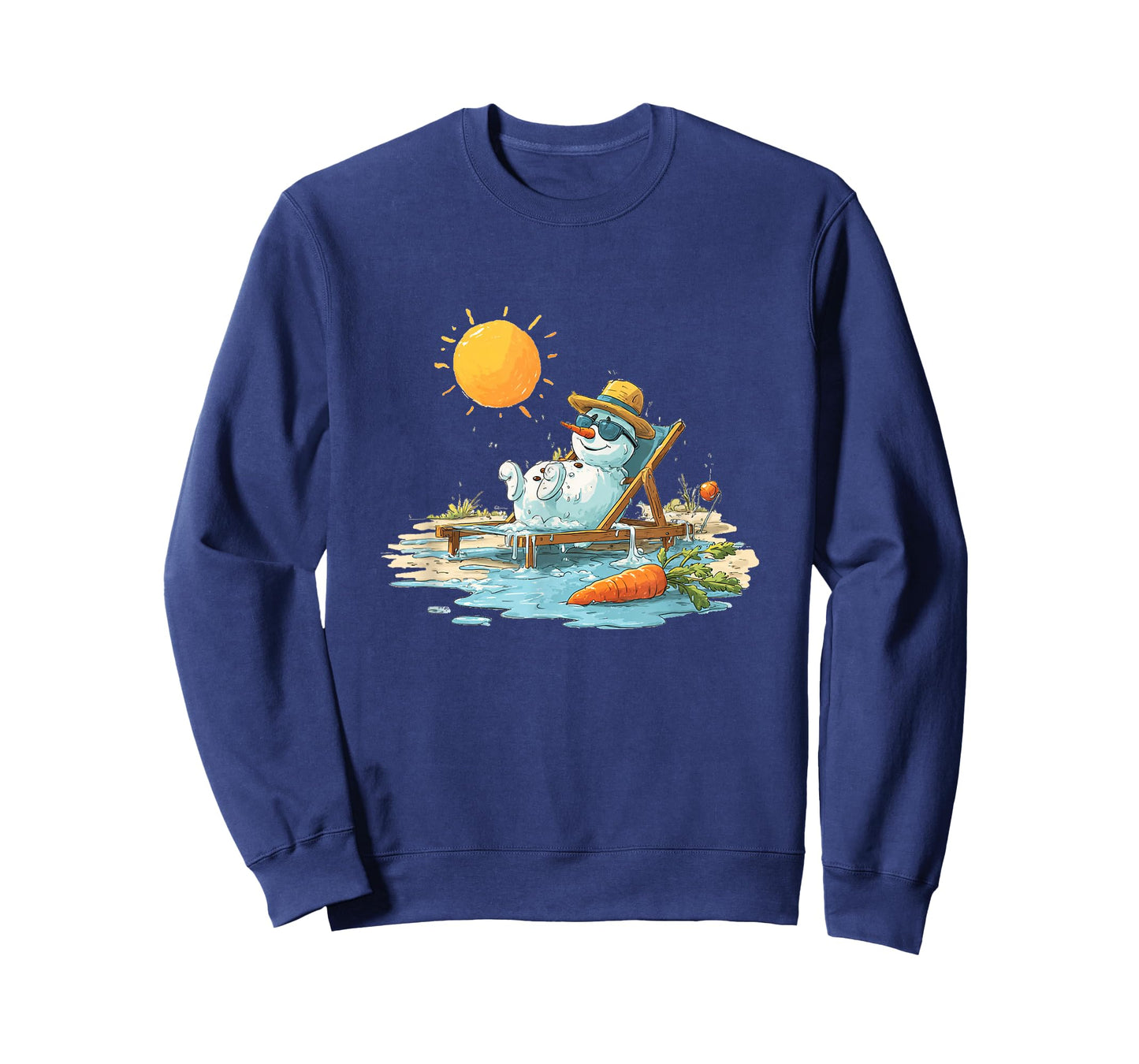 Awesome Sunbathing with This Snowman Costume T-Shirt