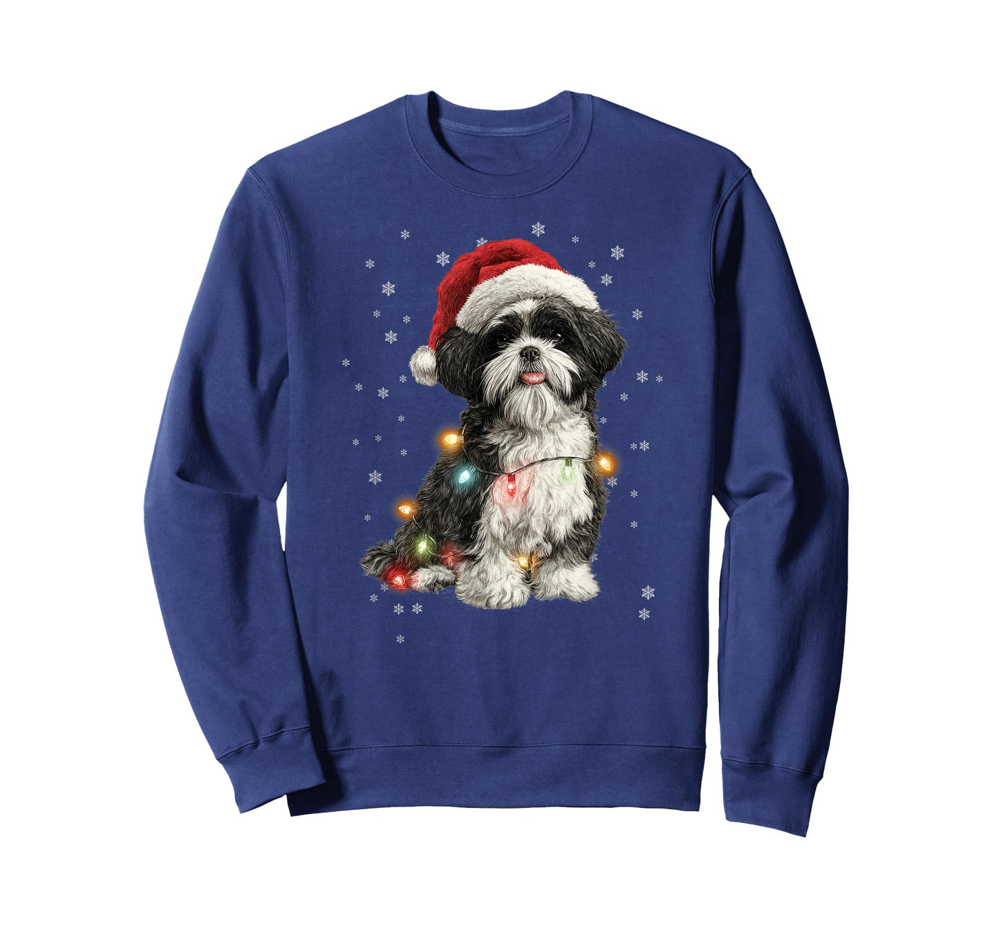 Christmas Dog Shih Tzu Santa Xmas Women Men Kids T-Shirt
