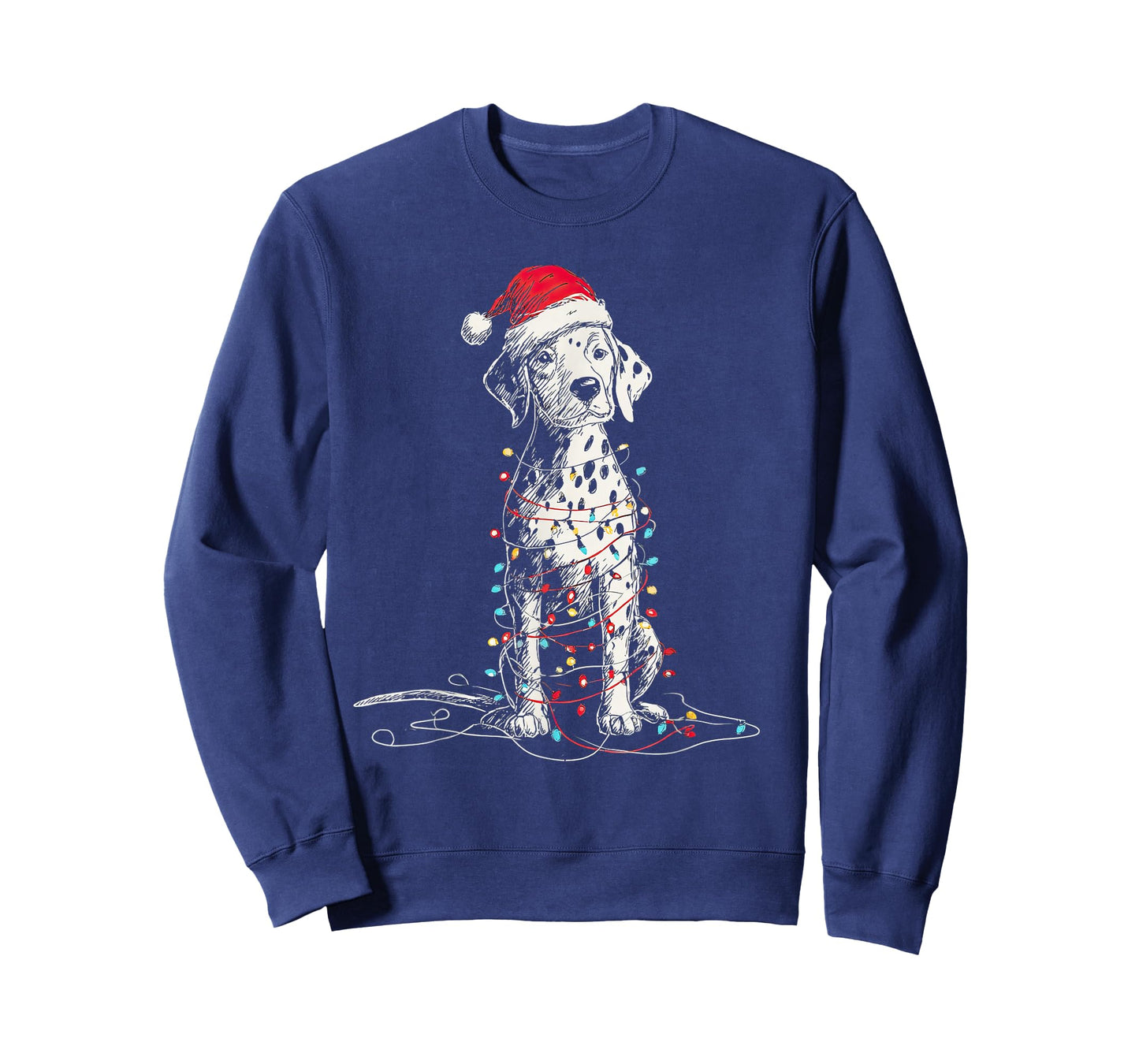 Funny Dalmatian Christmas Graphics Dog Lights Lover Owner T-Shirt