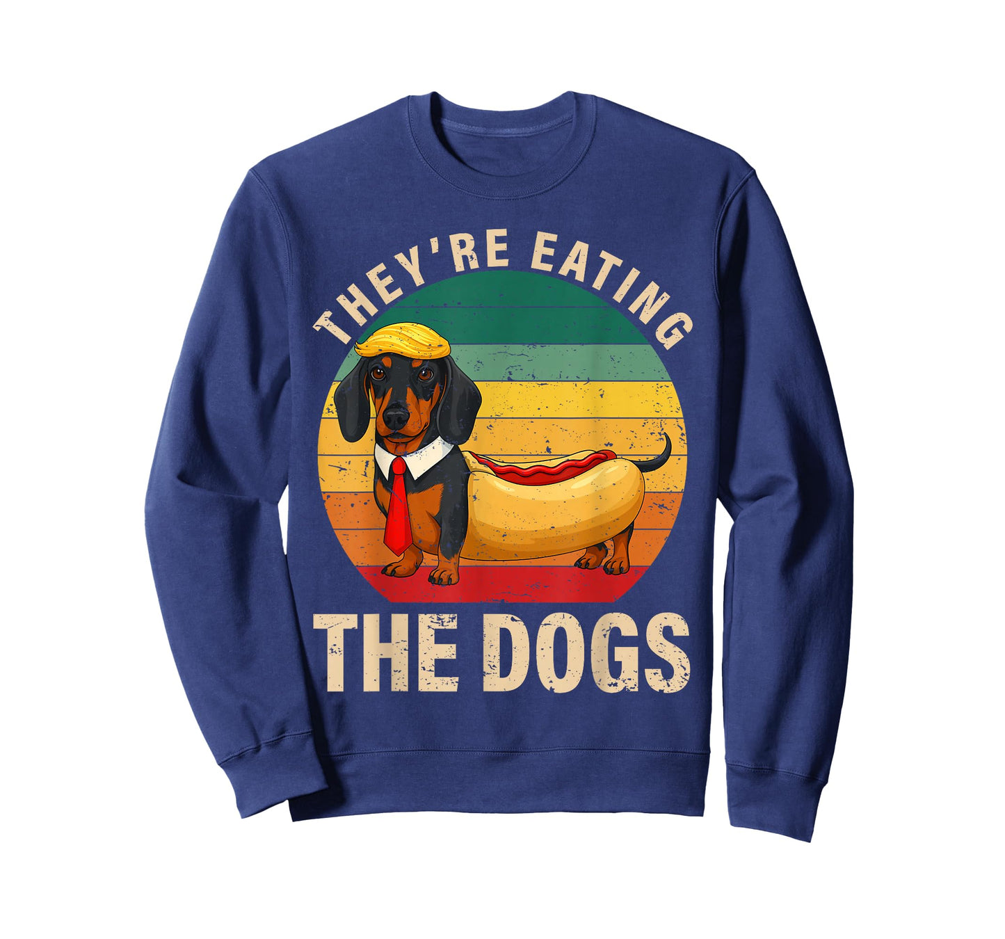 Retro They’re Eating The Dogs Funny Dachshund Weiner Dog T-Shirt