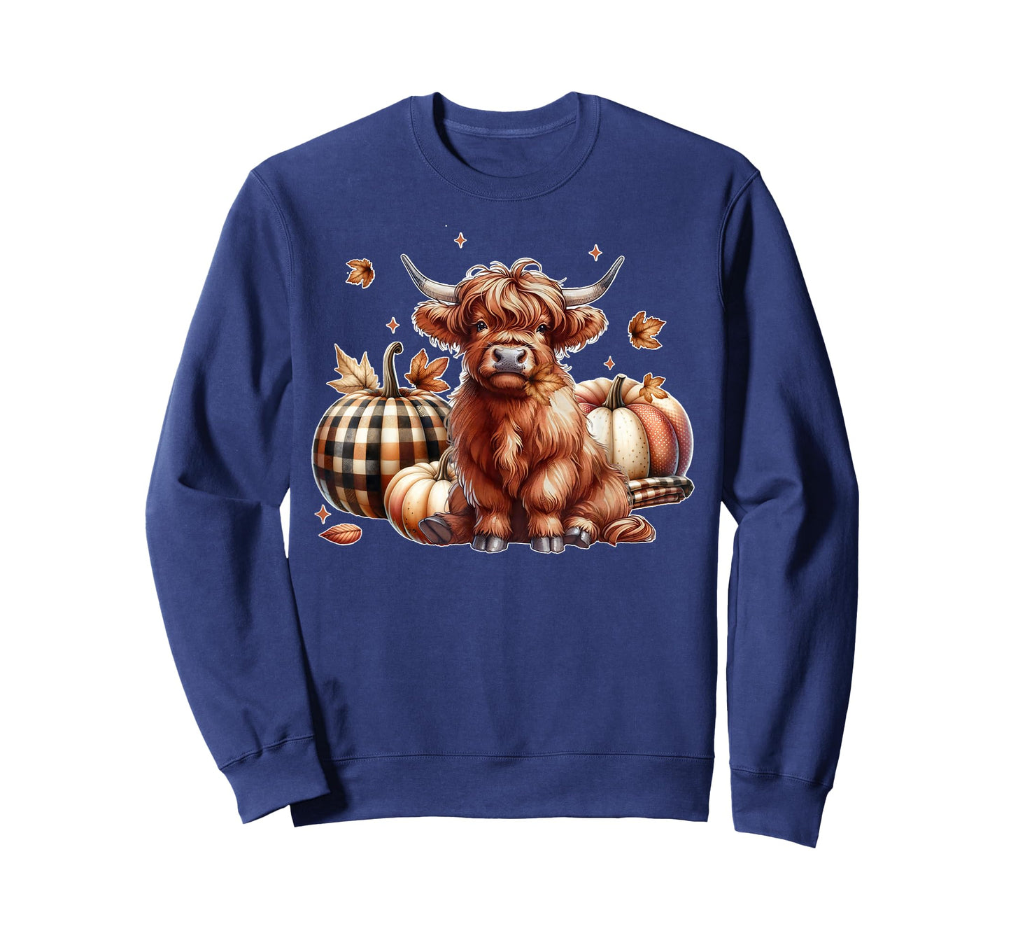 Howdy Fall Western Farm Country Highland Cow Autumn Pumpkin T-Shirt