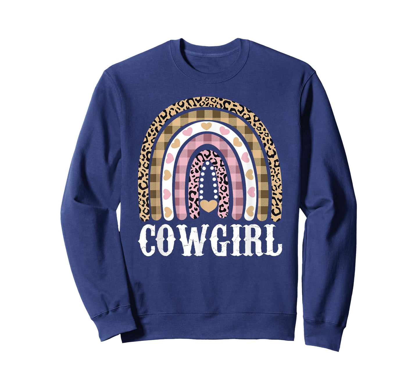 Cowgirl Outfit Women Cowboy Rainbow Leopard Western Cow Girl T-Shirt
