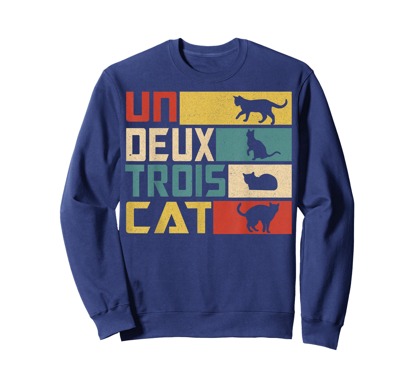 Un Deux Trois Cat - Funny French Pun, Funny Cat T-Shirt