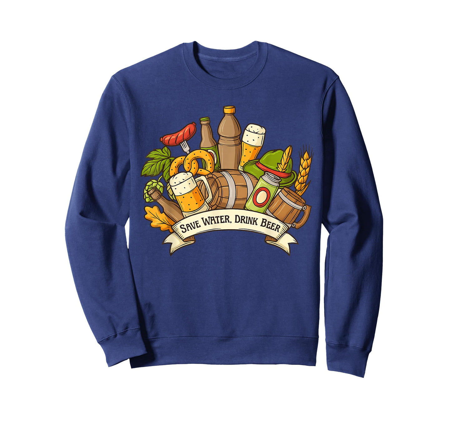 Funny Save Water Drink Beer German Octoberfest Graphic T-Shirt