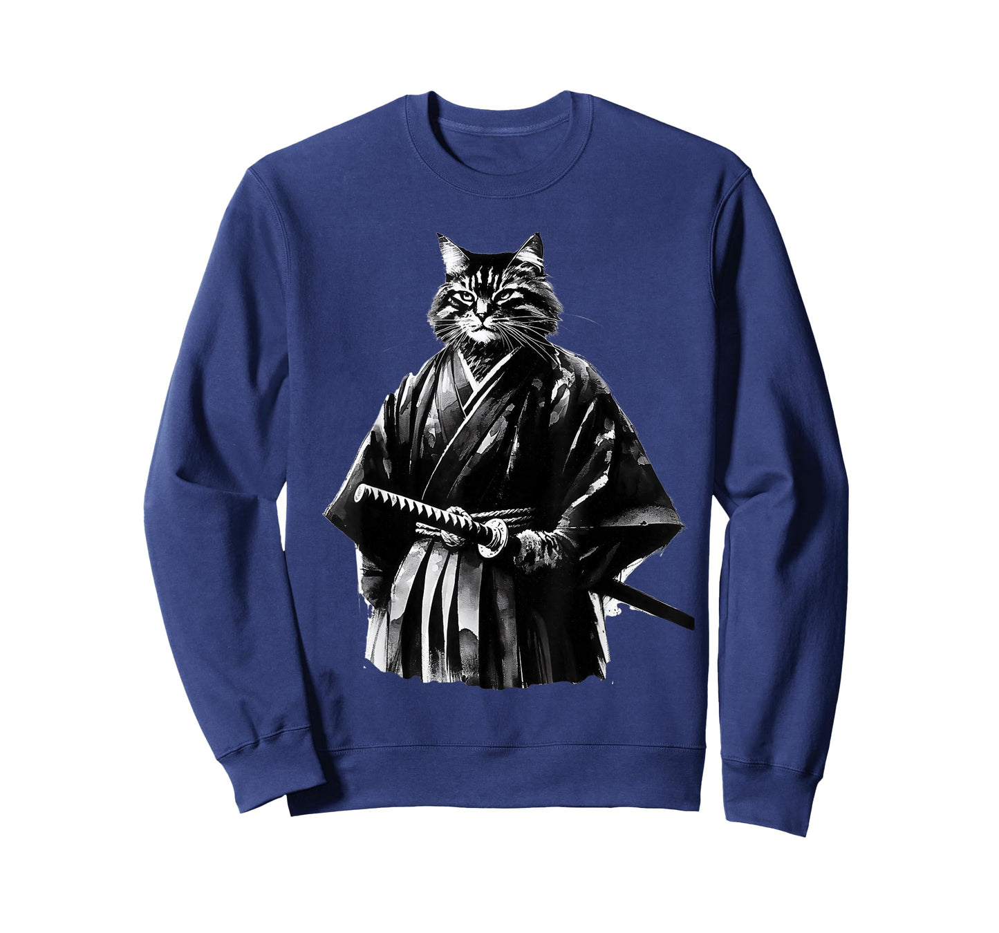 Samurai Cat Vintage Ukiyo-e Warrior Art Graphic Cat Art T-Shirt