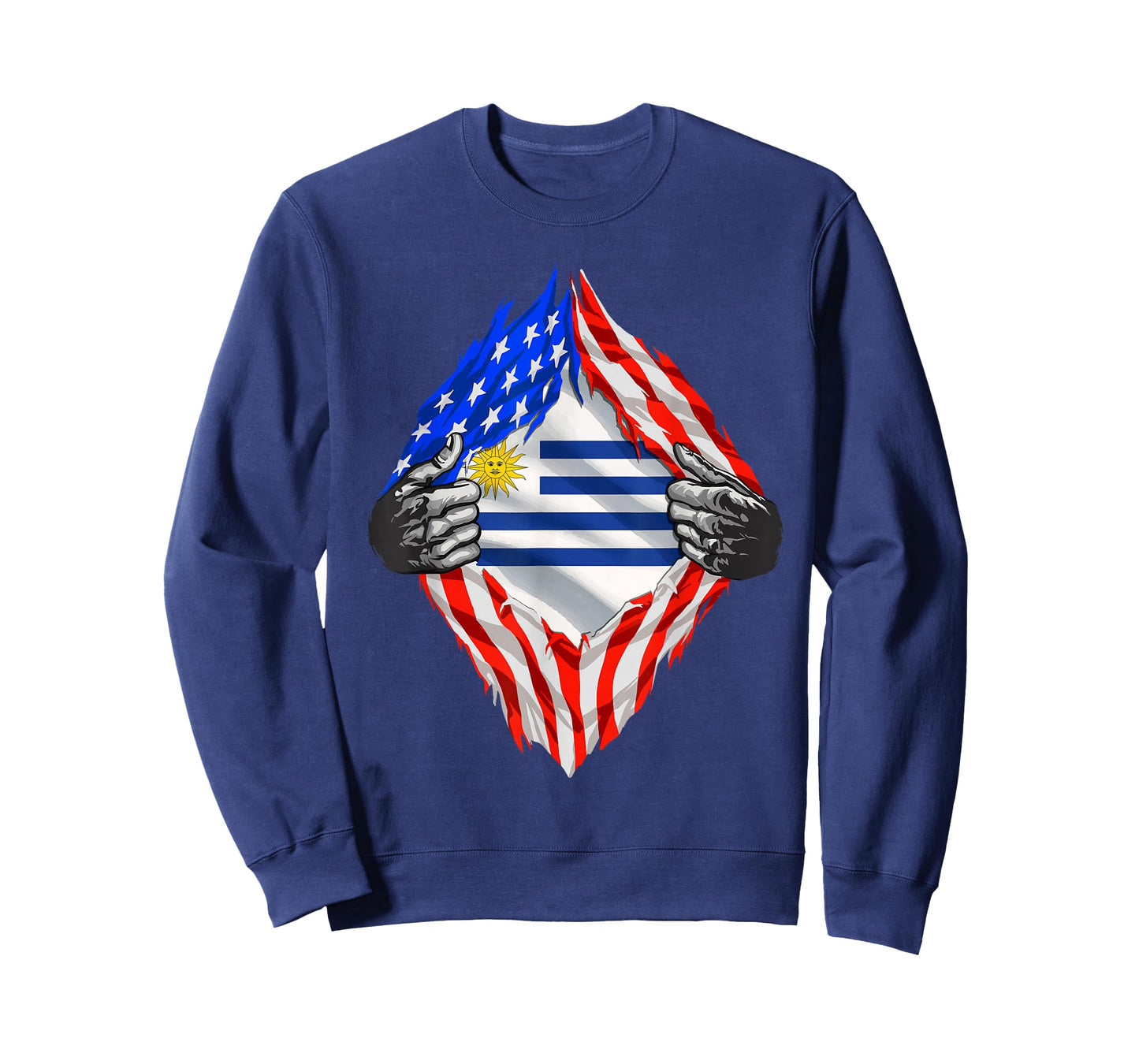 Uruguay USA Uruguay Flag Uruguayan American Hispanic Roots T-Shirt