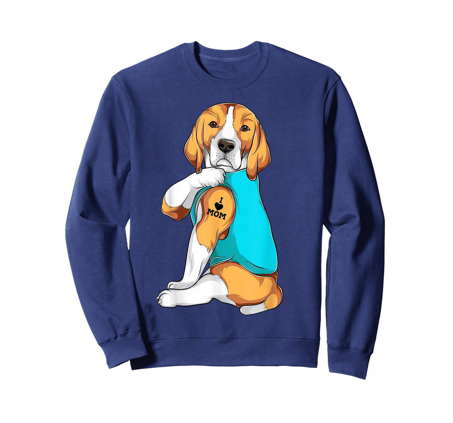 Beagle I Love Mom Apparel, Dog Mom Gifts Womens T-Shirt