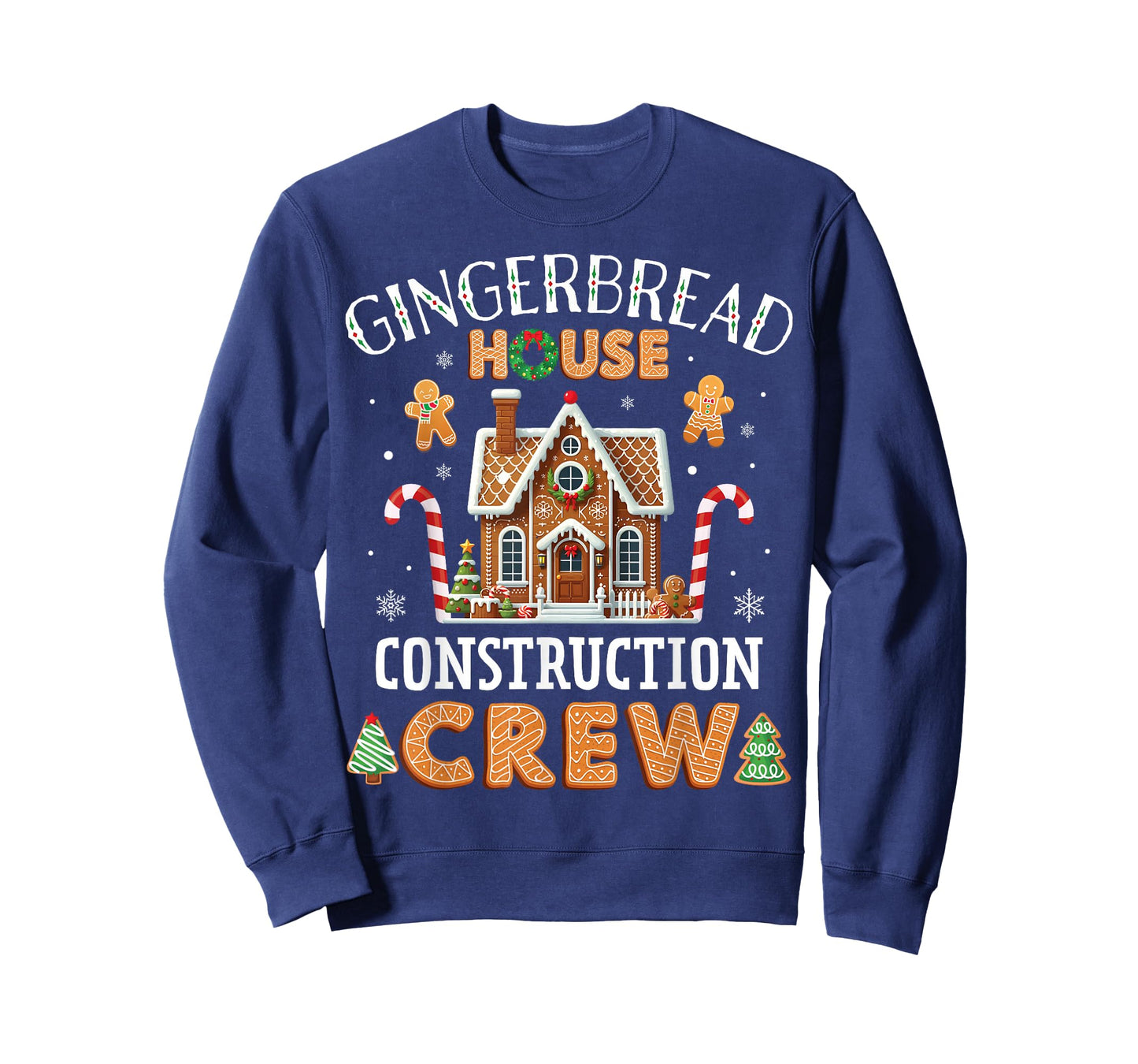 Gingerbread House Construction Crew Kids Men Women Matching T-Shirt