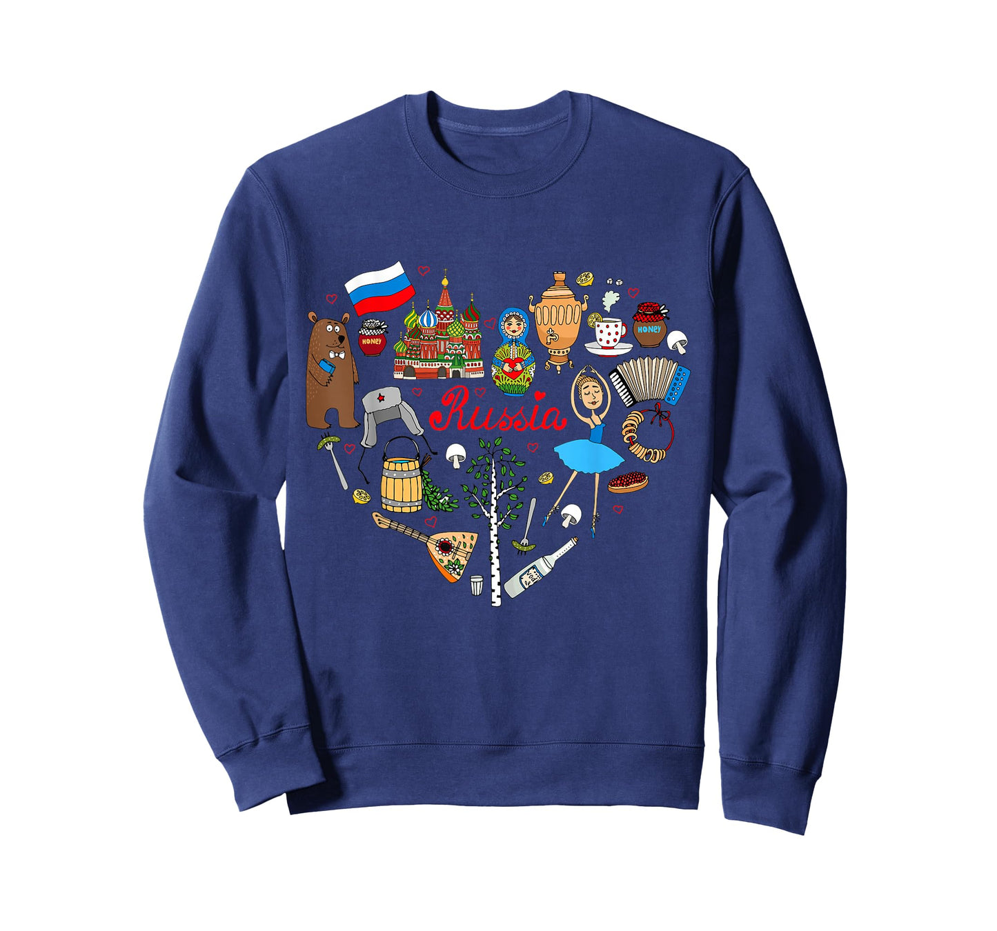 I Love Russia Shirt Russian Symbols T-Shirt
