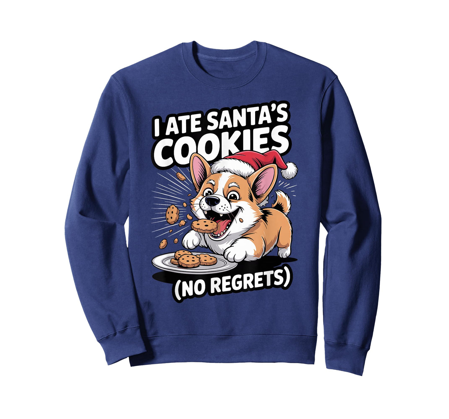 I Ate Santas Cookies Xmas Puppy Funny Christmas Welsh Corgi T-Shirt