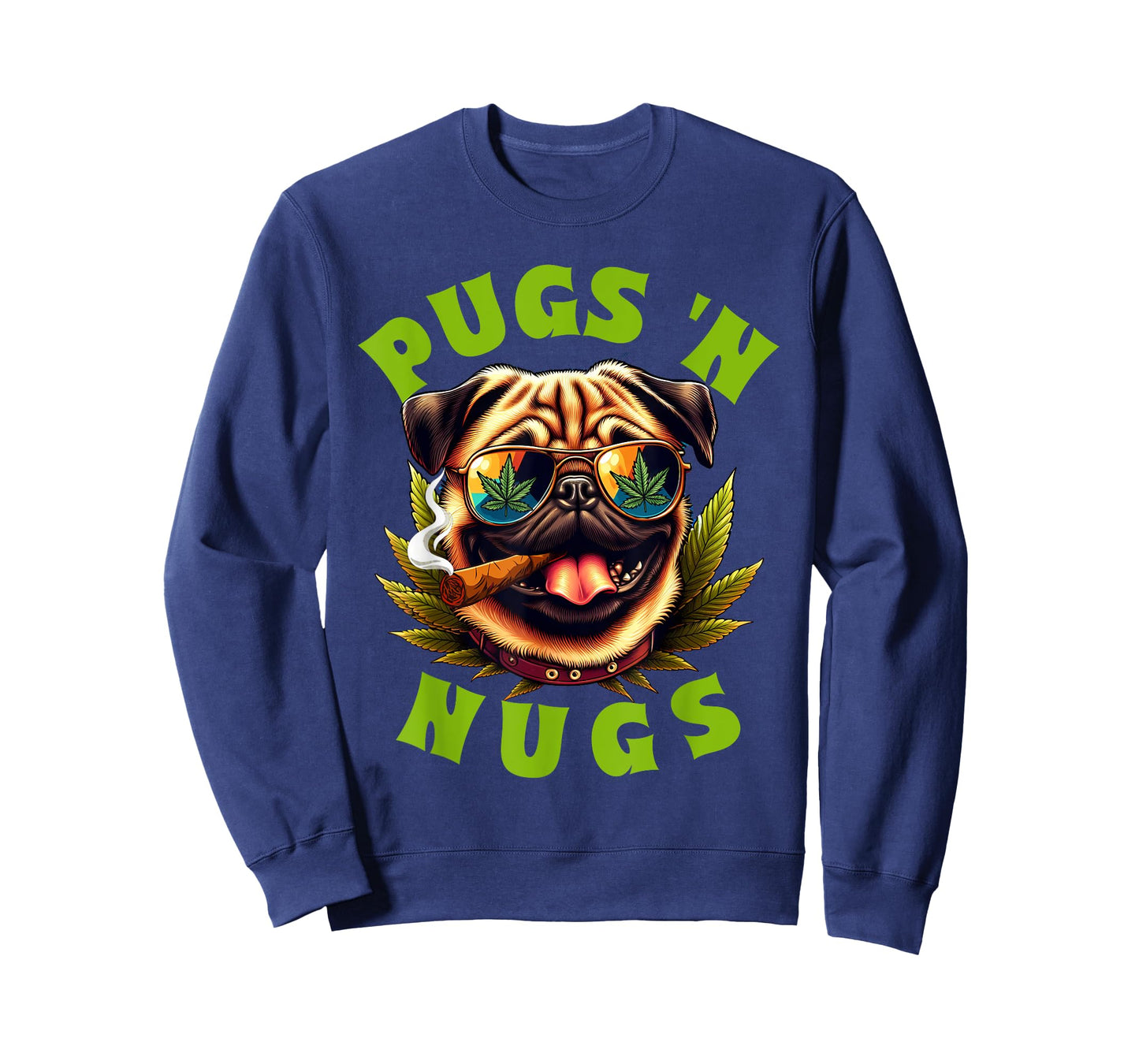 Cannabis Weed Lover Pug Mom Pug Owner 420 Pugs 'n Nugs T-Shirt