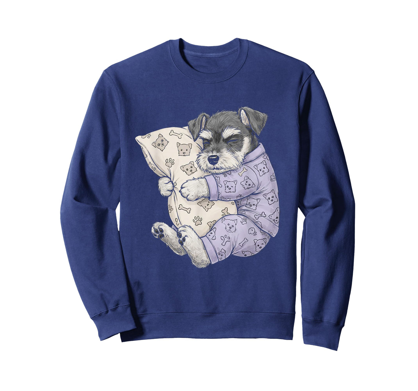 Funny Sleepy Miniature Schnauzer Pajama Men Women Kids T-Shirt