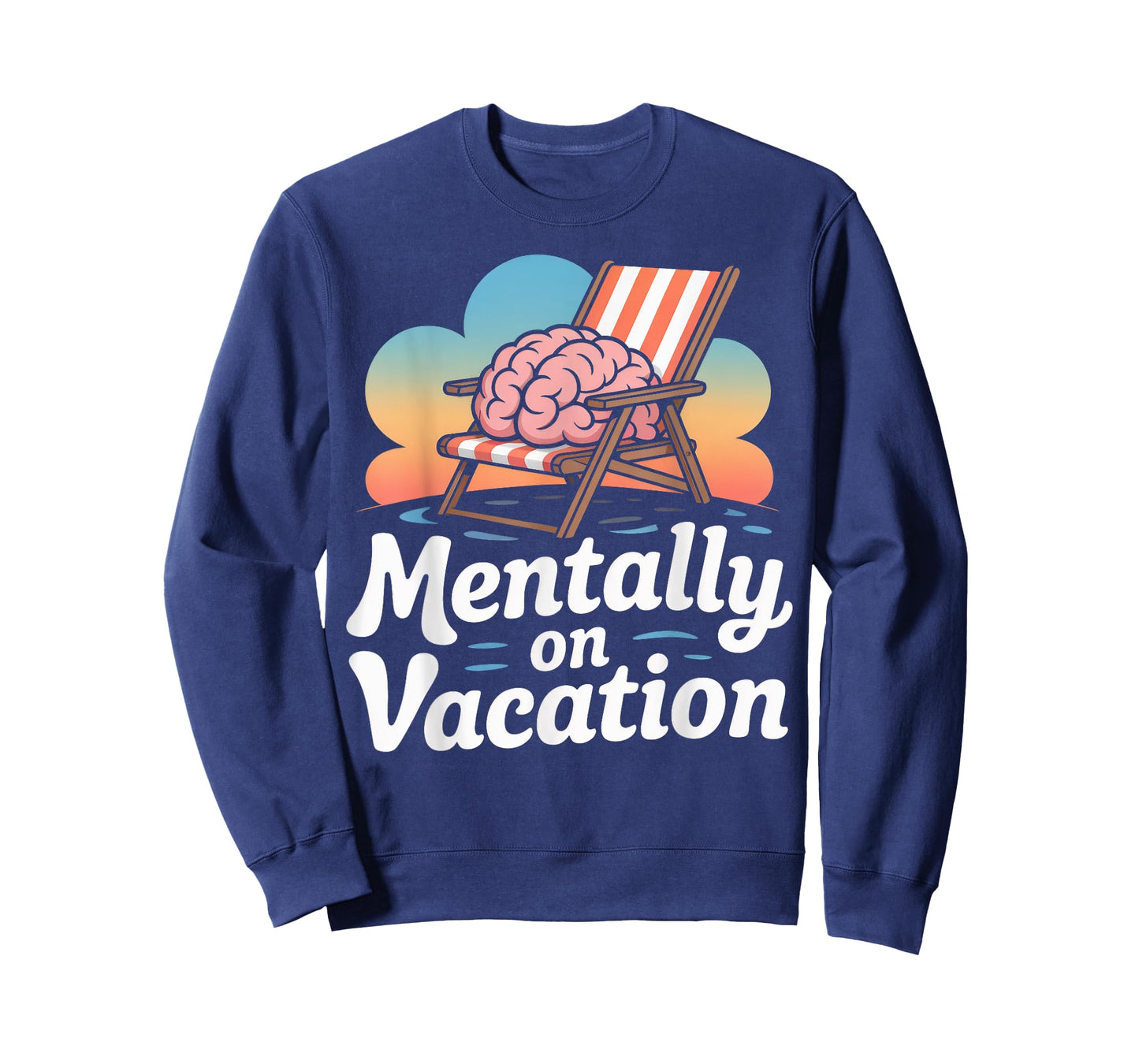 Mentally on Vacation Brain Lounge T-Shirt