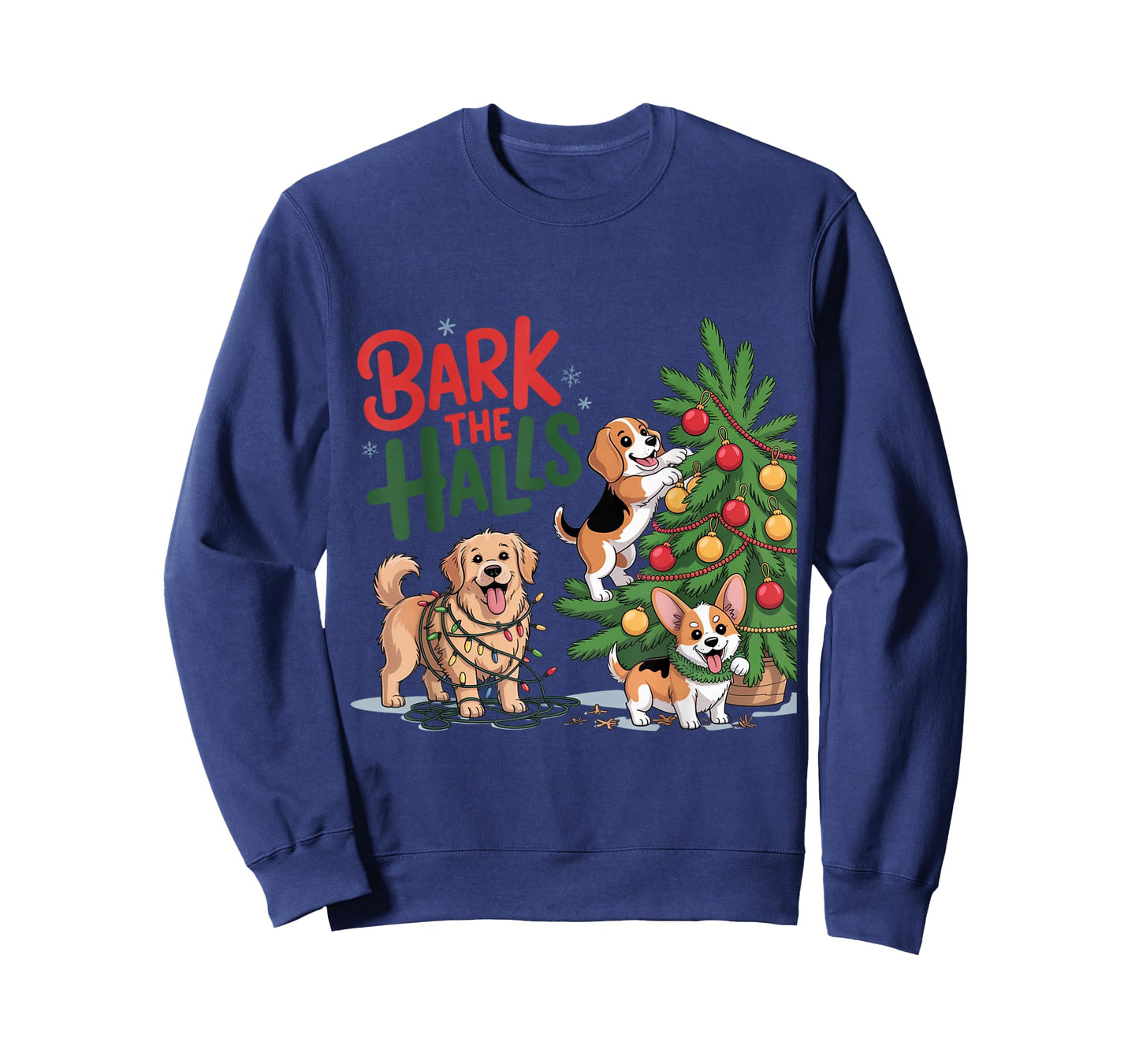 Bark The Halls Funny Christmas Dog Shirt T-Shirt