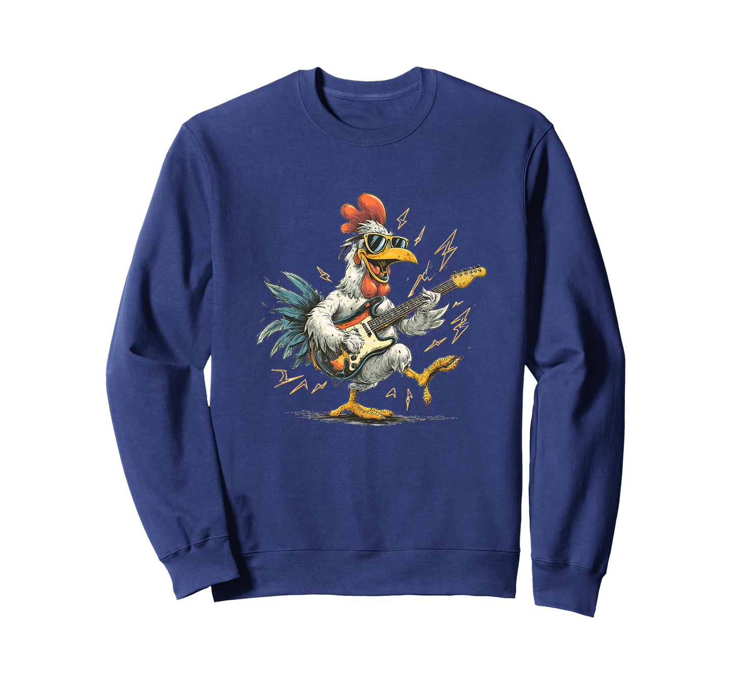 Funny Cartoon Chicken Guitar Costume T-Shirt
