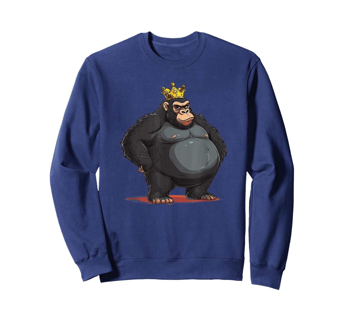 Fat Gorilla Monarch with Crown for a Royal Look T-Shirt