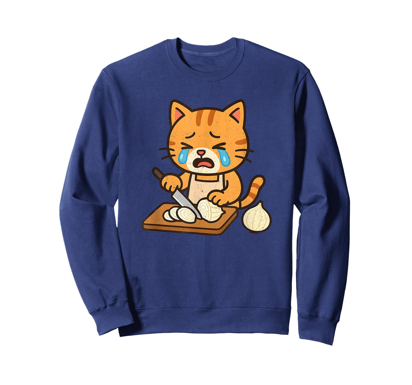 Crying Cat Cutting Onion T-Shirt