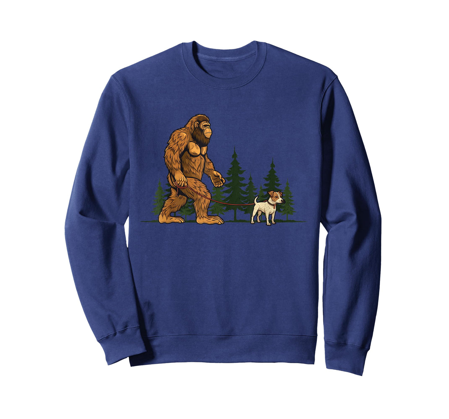 Funny Jack Russell Bigfoot Dog Walking Dog Mom Dad Kids T-Shirt