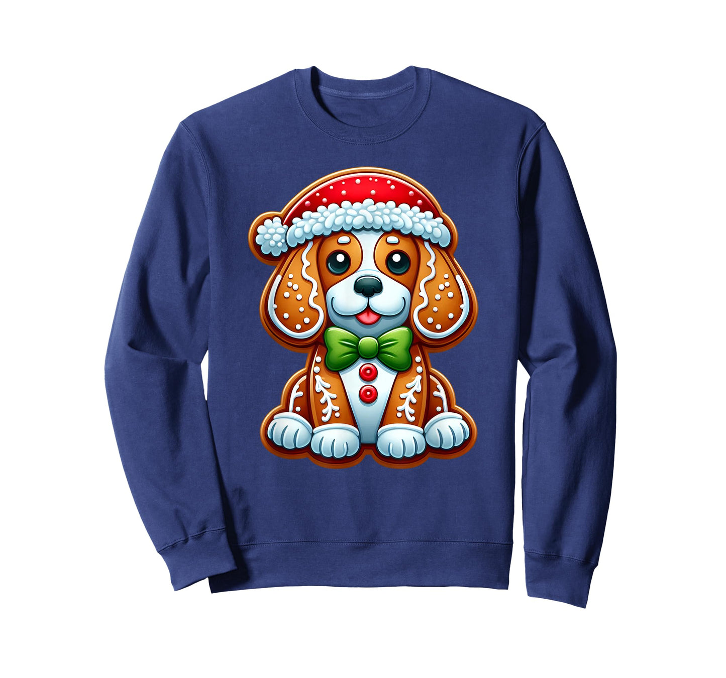 Funny Gingerbread Man Beagle Christmas Dog Womens Mens Kids T-Shirt