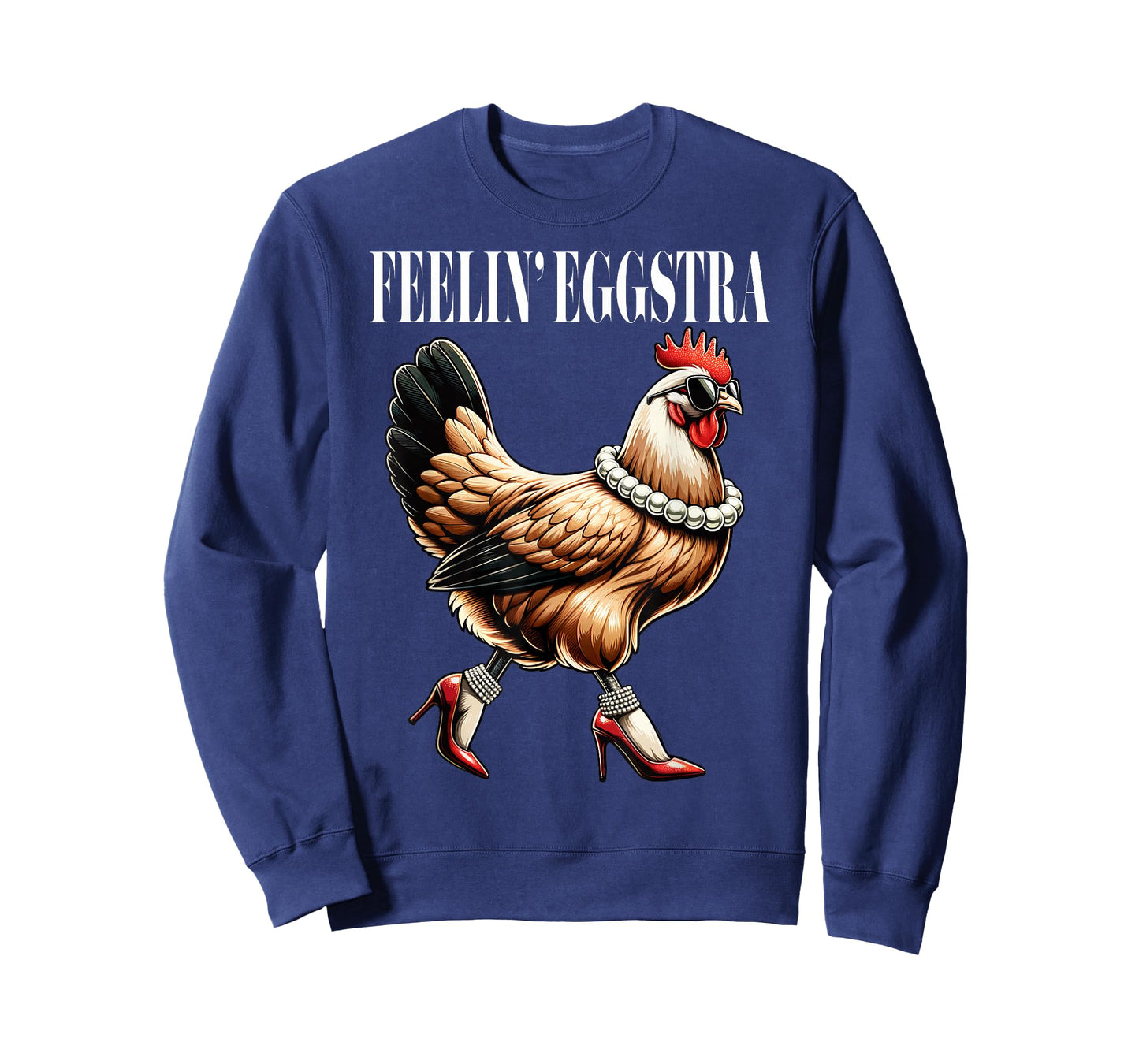 Chicken Funny Feelin' Eggstra Graphic Women Chicken Lover T-Shirt