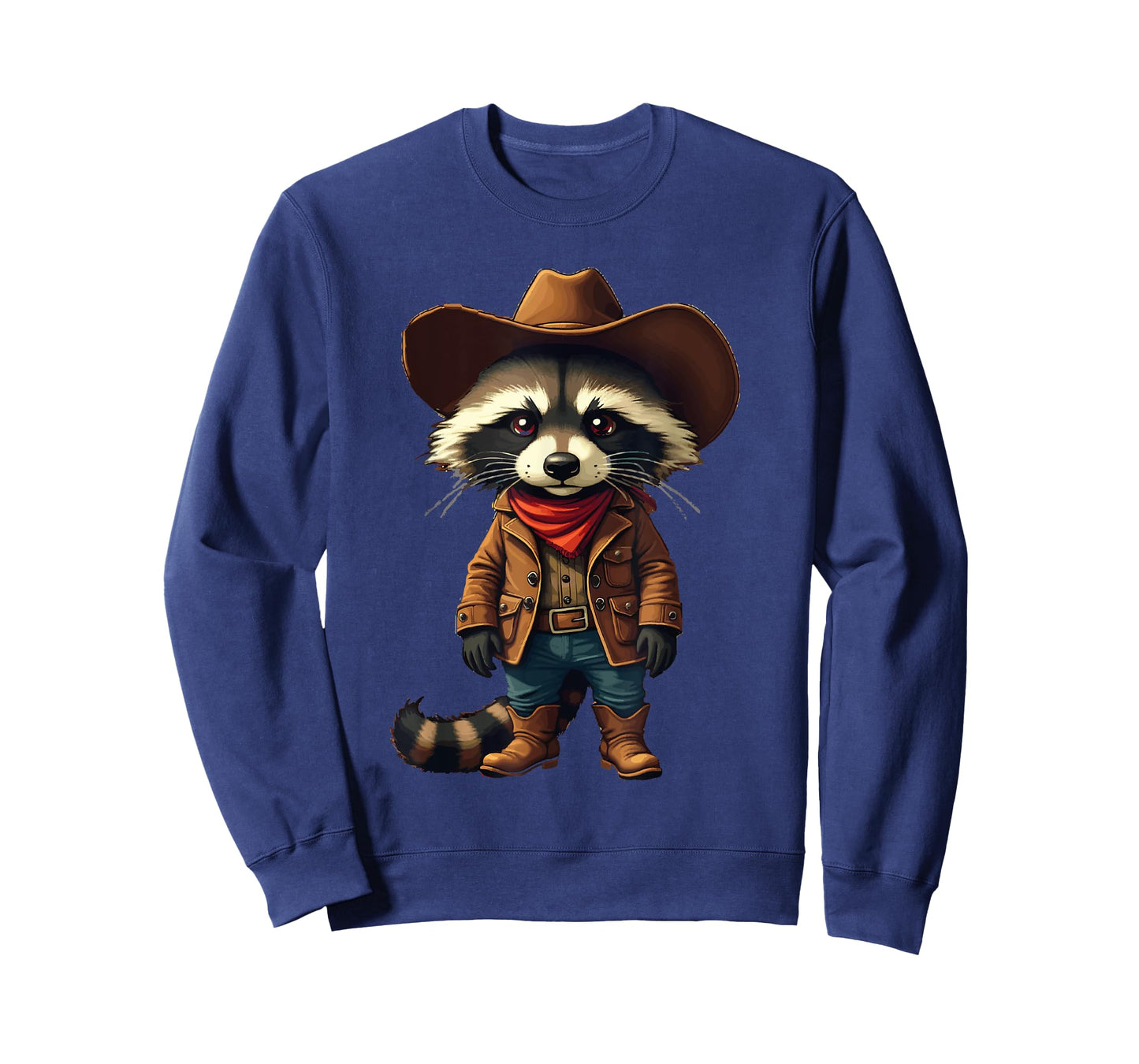 Western Cowboy Raccoon Cool Funny Graphic Country Cowboy T-Shirt